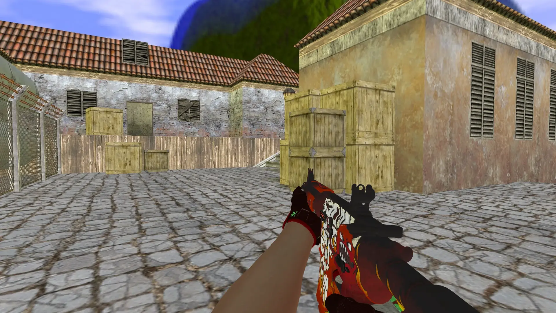 M4A1 — Sport Gloves Bronze Morph Pack — de_inferno (first person)