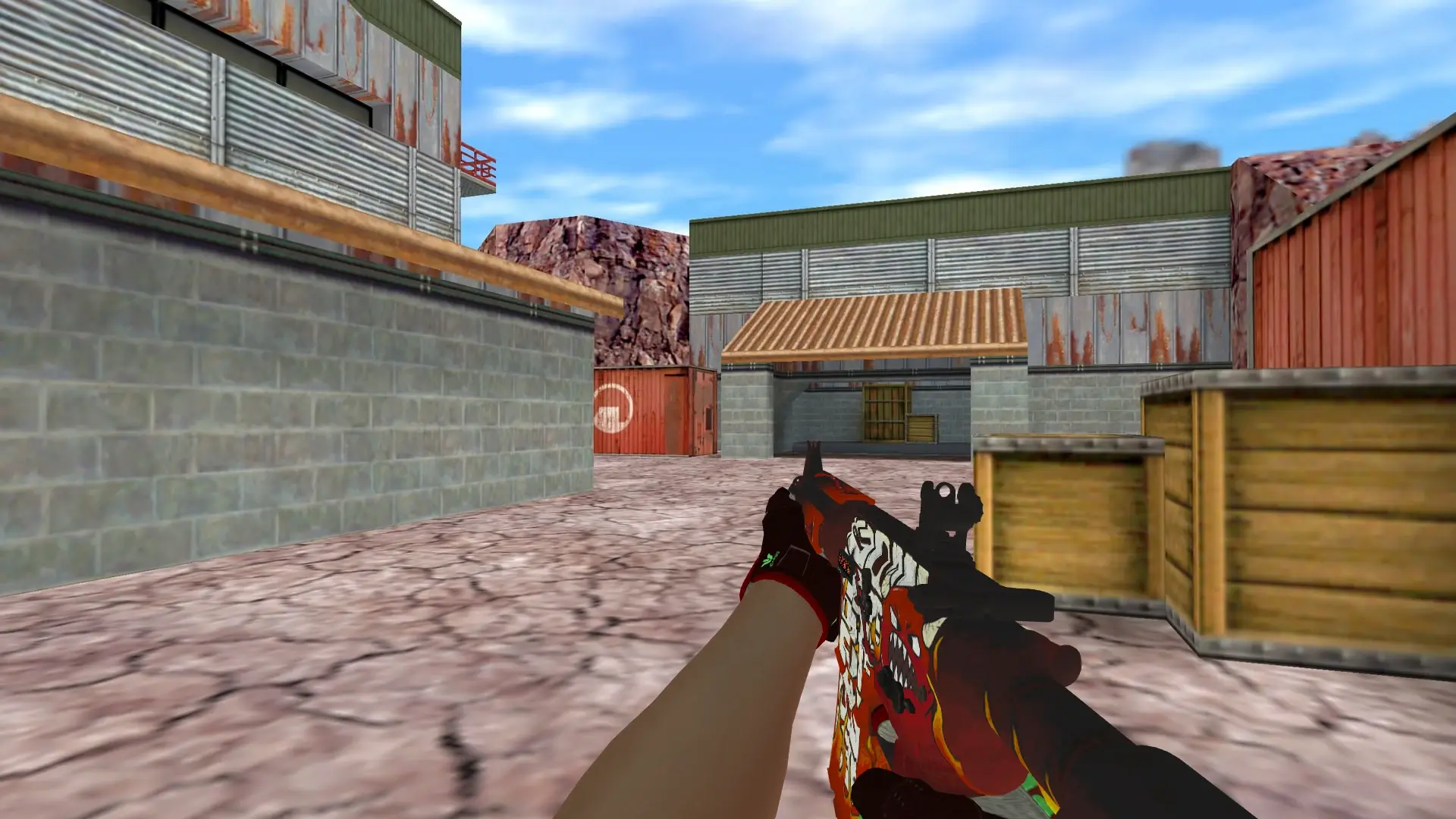 M4A1 — Sport Gloves Bronze Morph Pack — de_nuke (first person)