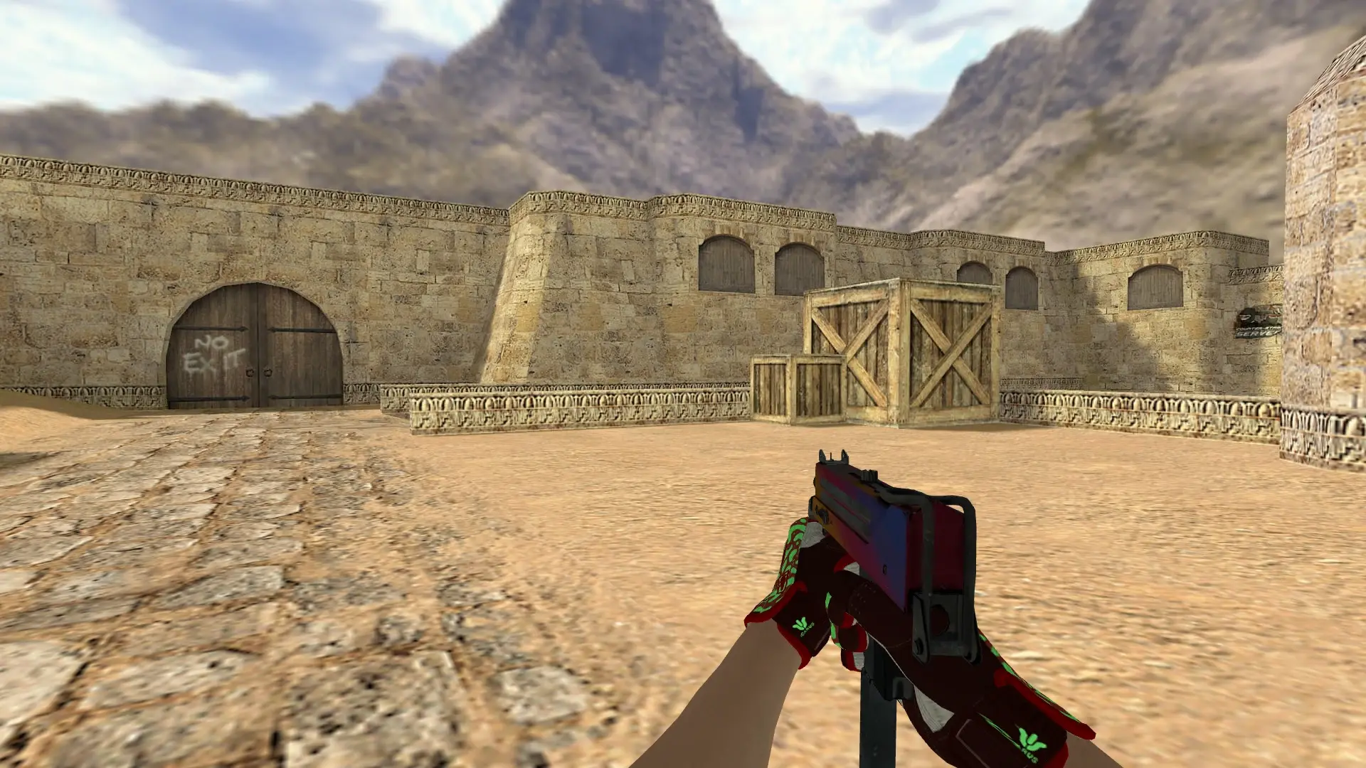 MAC-10 — Sport Gloves Bronze Morph Pack — de_dust2 (first person)
