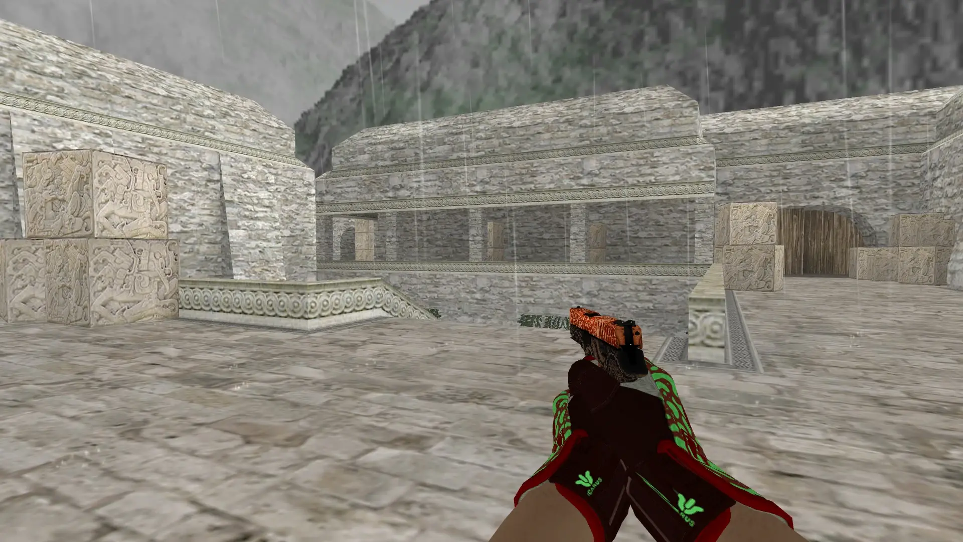 P228 — Sport Gloves Bronze Morph Pack — de_aztec (first person)