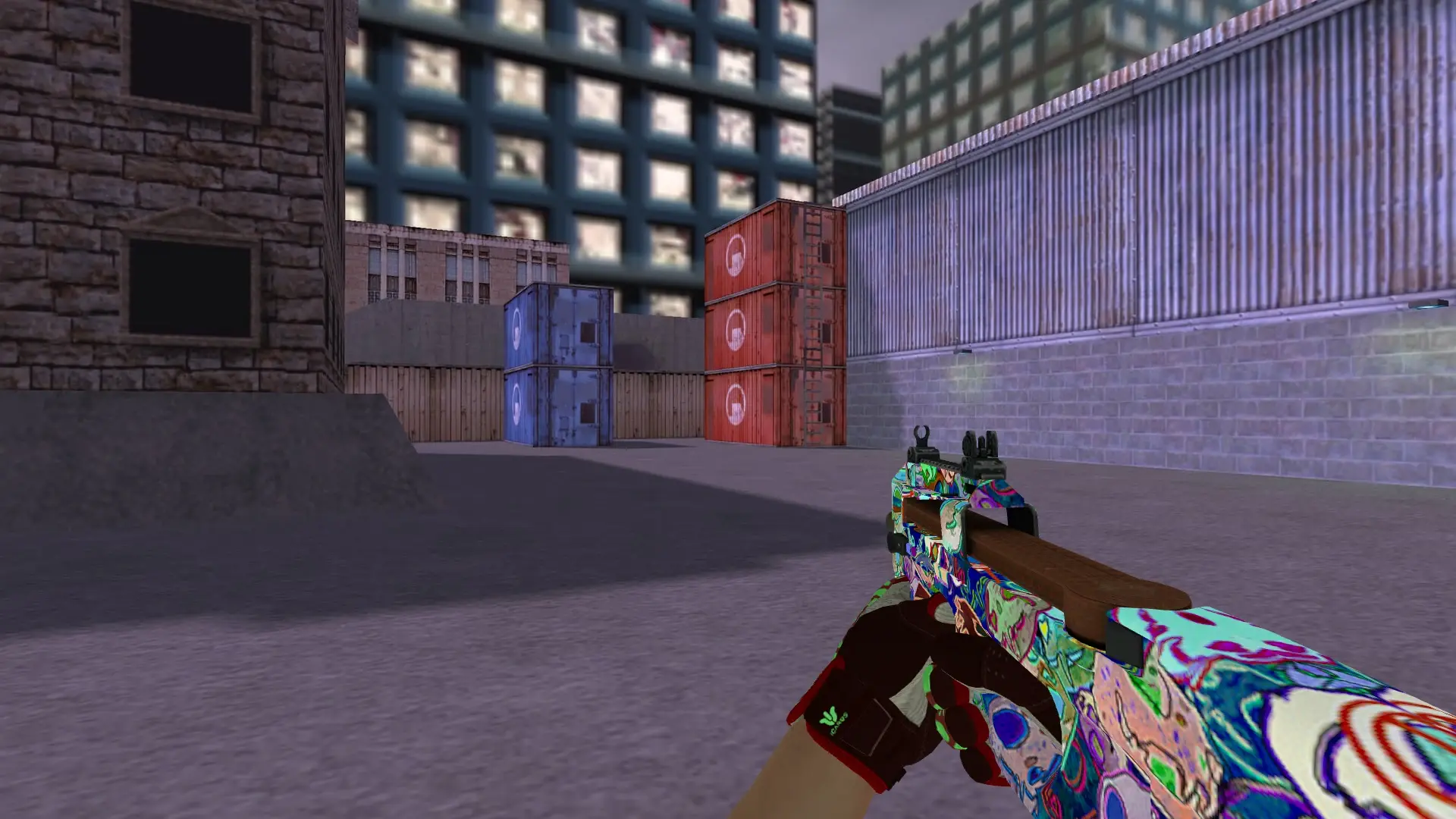 P90 — Sport Gloves Bronze Morph Pack — cs_assault (first person)