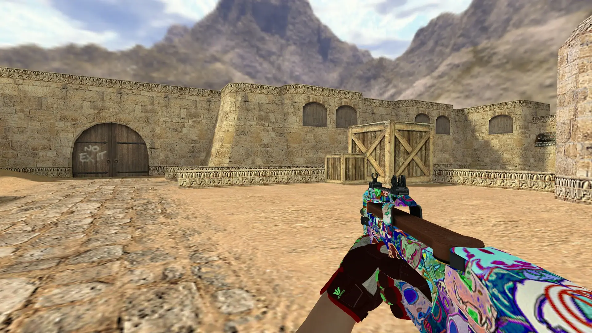 P90 — Sport Gloves Bronze Morph Pack — de_dust2 (first person)