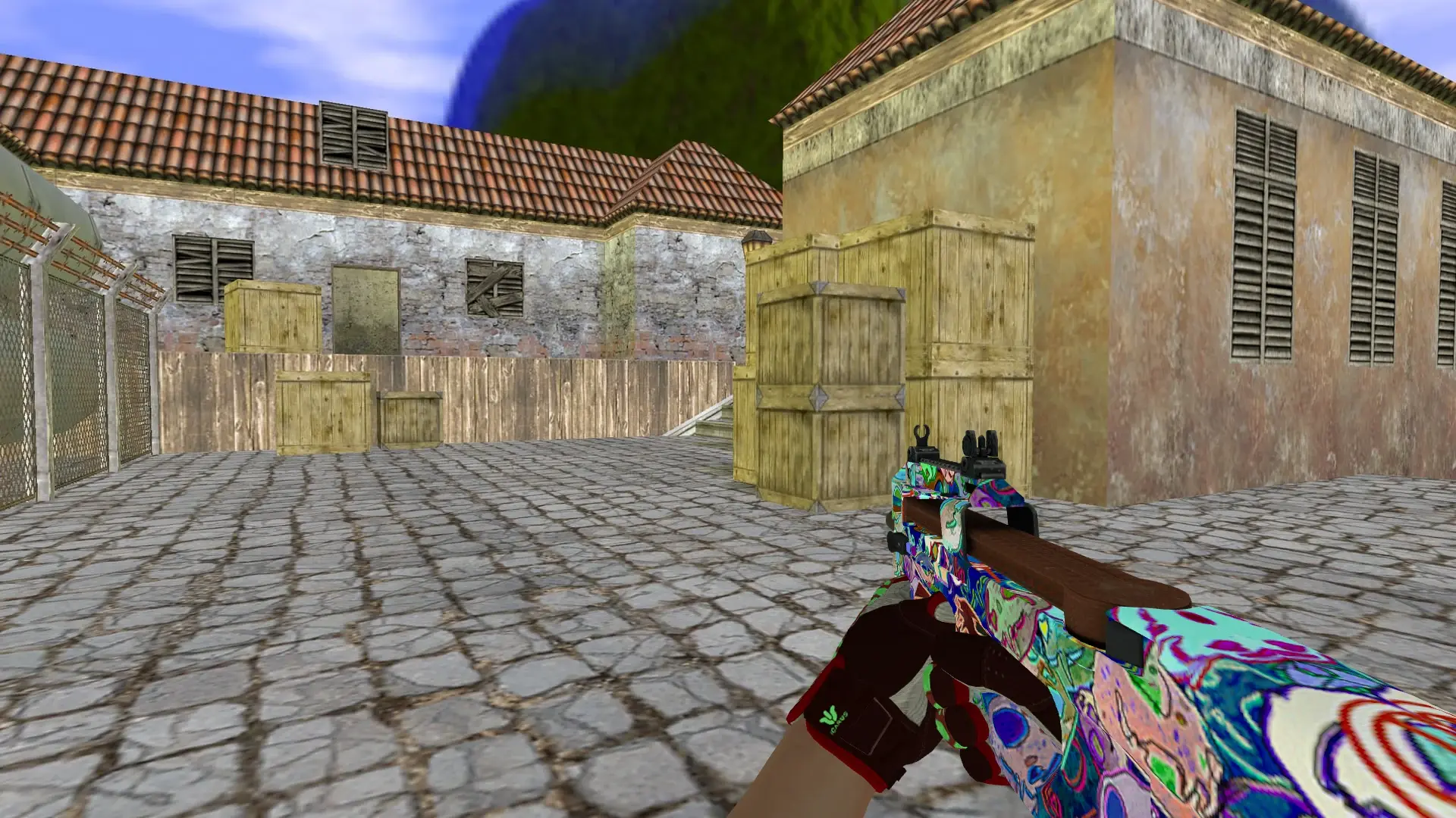 P90 — Sport Gloves Bronze Morph Pack — de_inferno (first person)