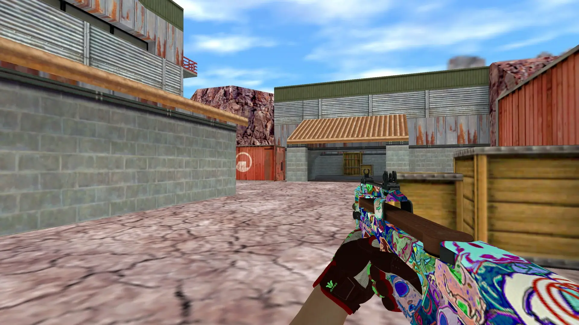 P90 — Sport Gloves Bronze Morph Pack — de_nuke (first person)
