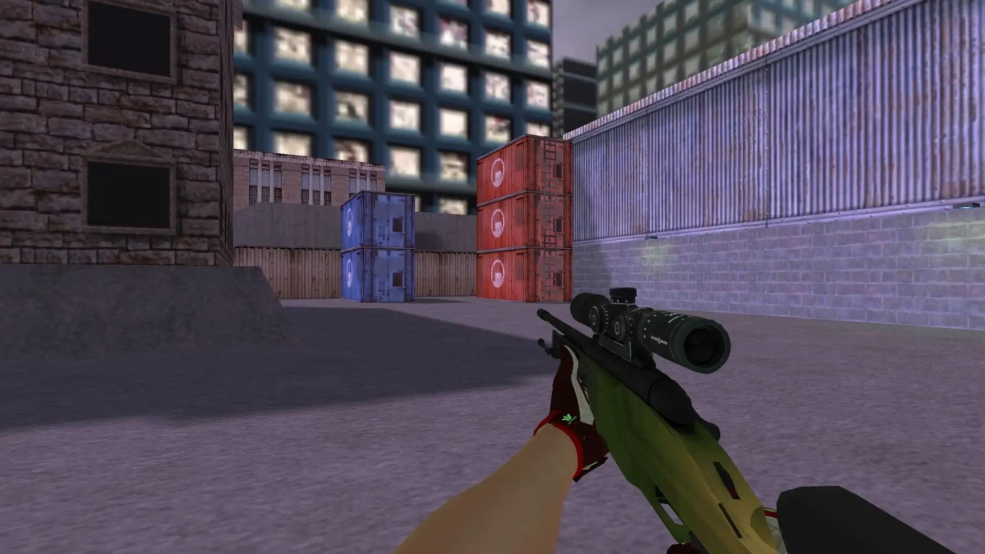 Scout — Sport Gloves Bronze Morph Pack — cs_assault (first person)