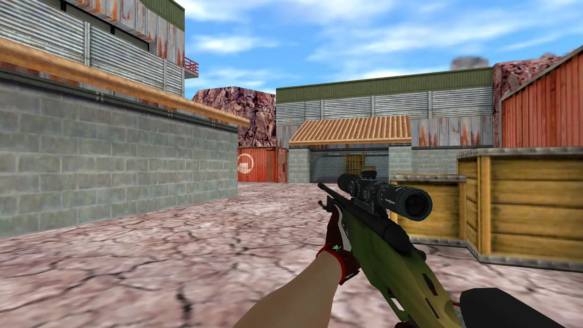 Scout — Sport Gloves Bronze Morph Pack — de_nuke (first person)
