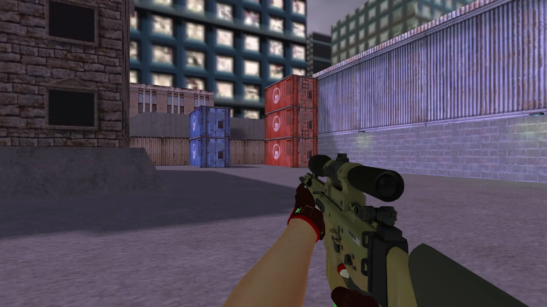 SG550 — Sport Gloves Bronze Morph Pack — cs_assault (first person)