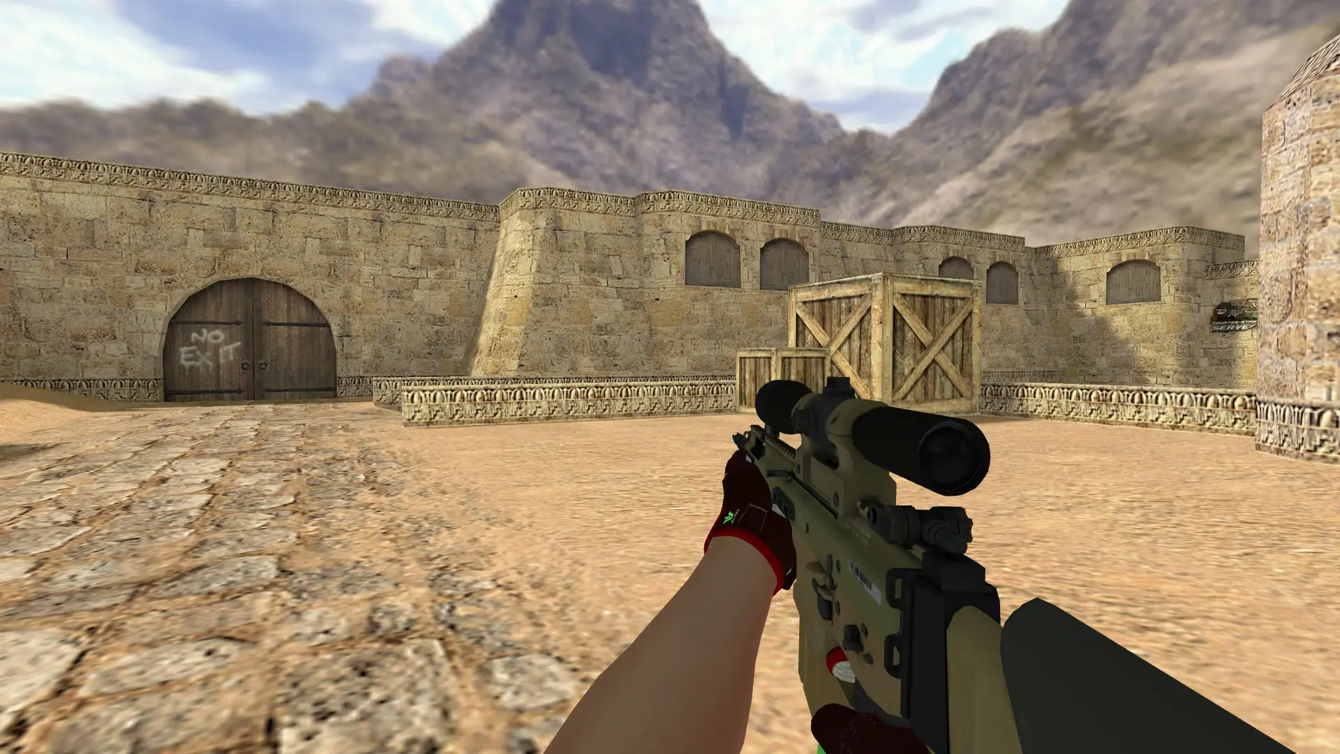 SG550 — Sport Gloves Bronze Morph Pack — de_dust2 (first person)