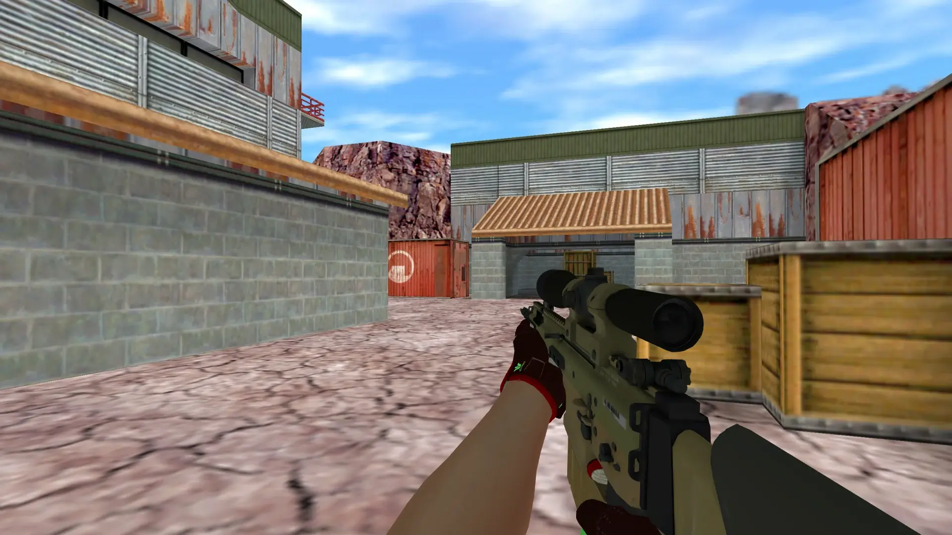 SG550 — Sport Gloves Bronze Morph Pack — de_nuke (first person)