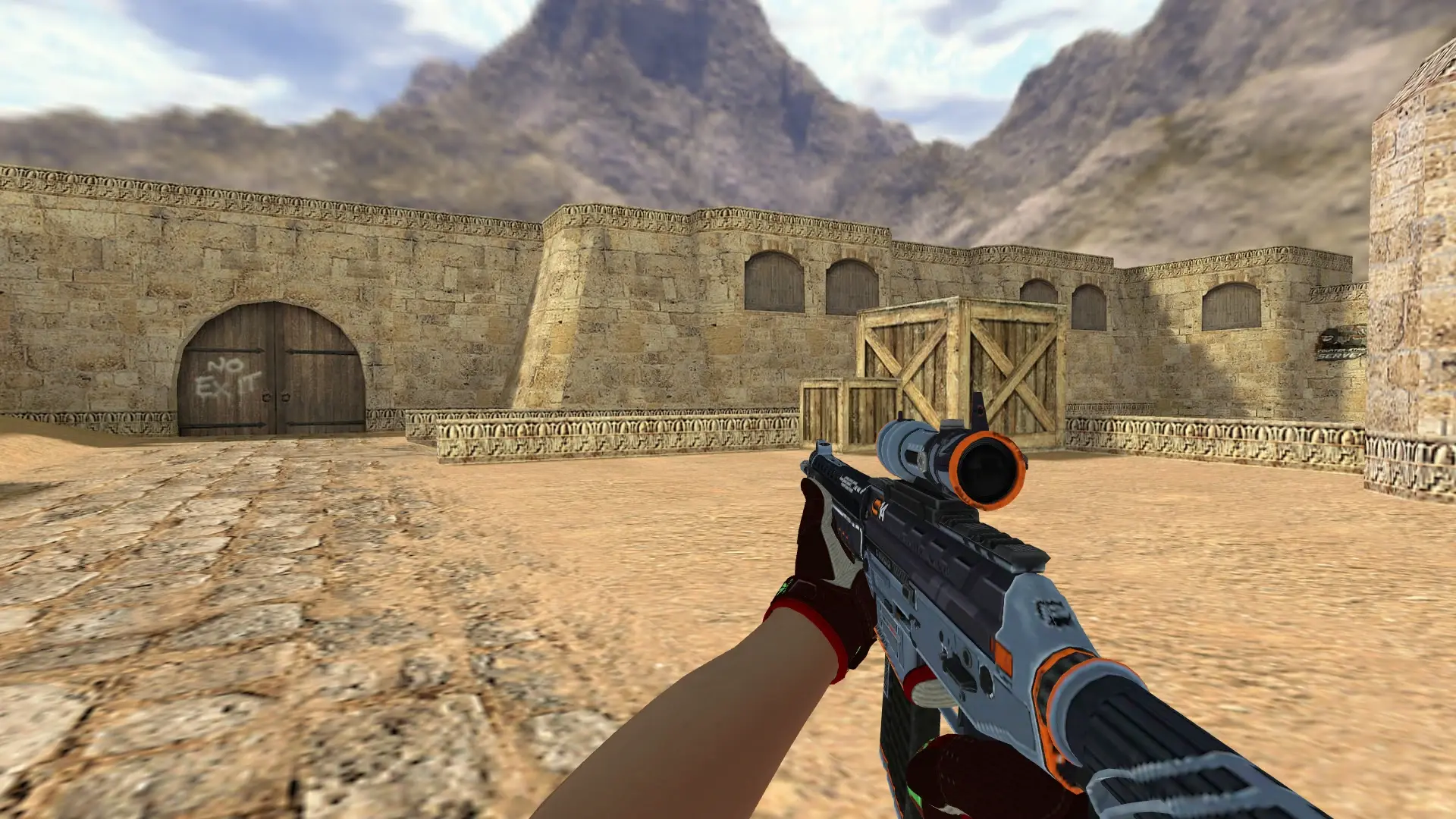 SG552 — Sport Gloves Bronze Morph Pack — de_dust2 (first person)