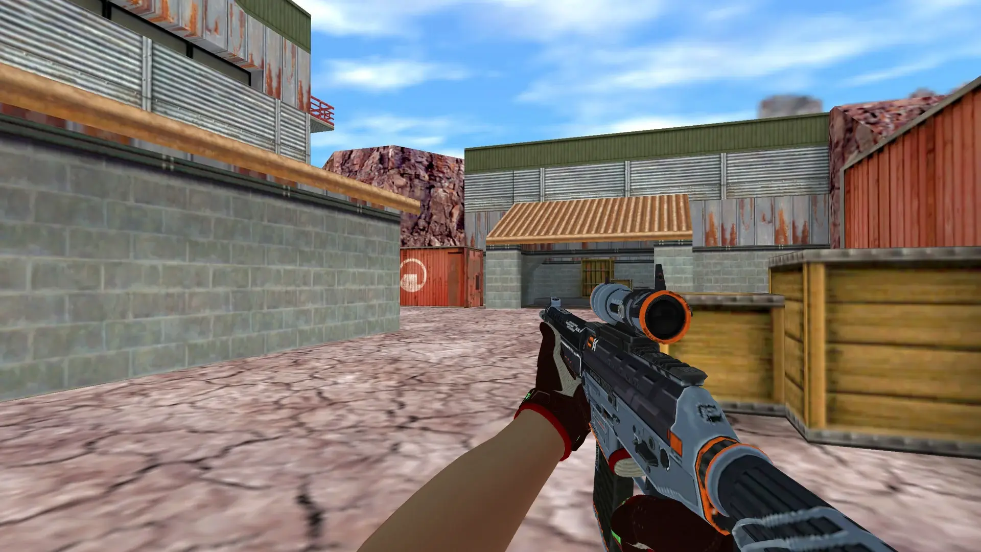 SG552 — Sport Gloves Bronze Morph Pack — de_nuke (first person)