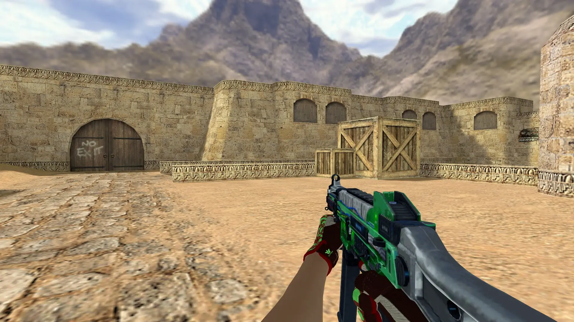 UMP-45 — Sport Gloves Bronze Morph Pack — de_dust2 (first person)