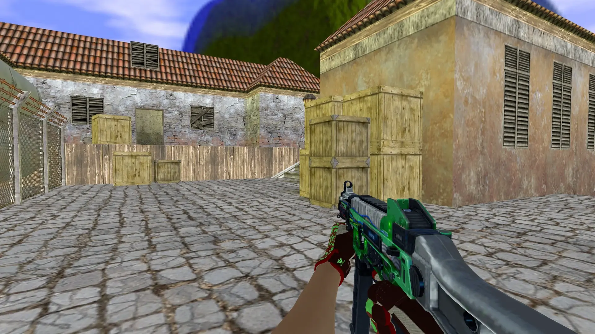 UMP-45 — Sport Gloves Bronze Morph Pack — de_inferno (first person)