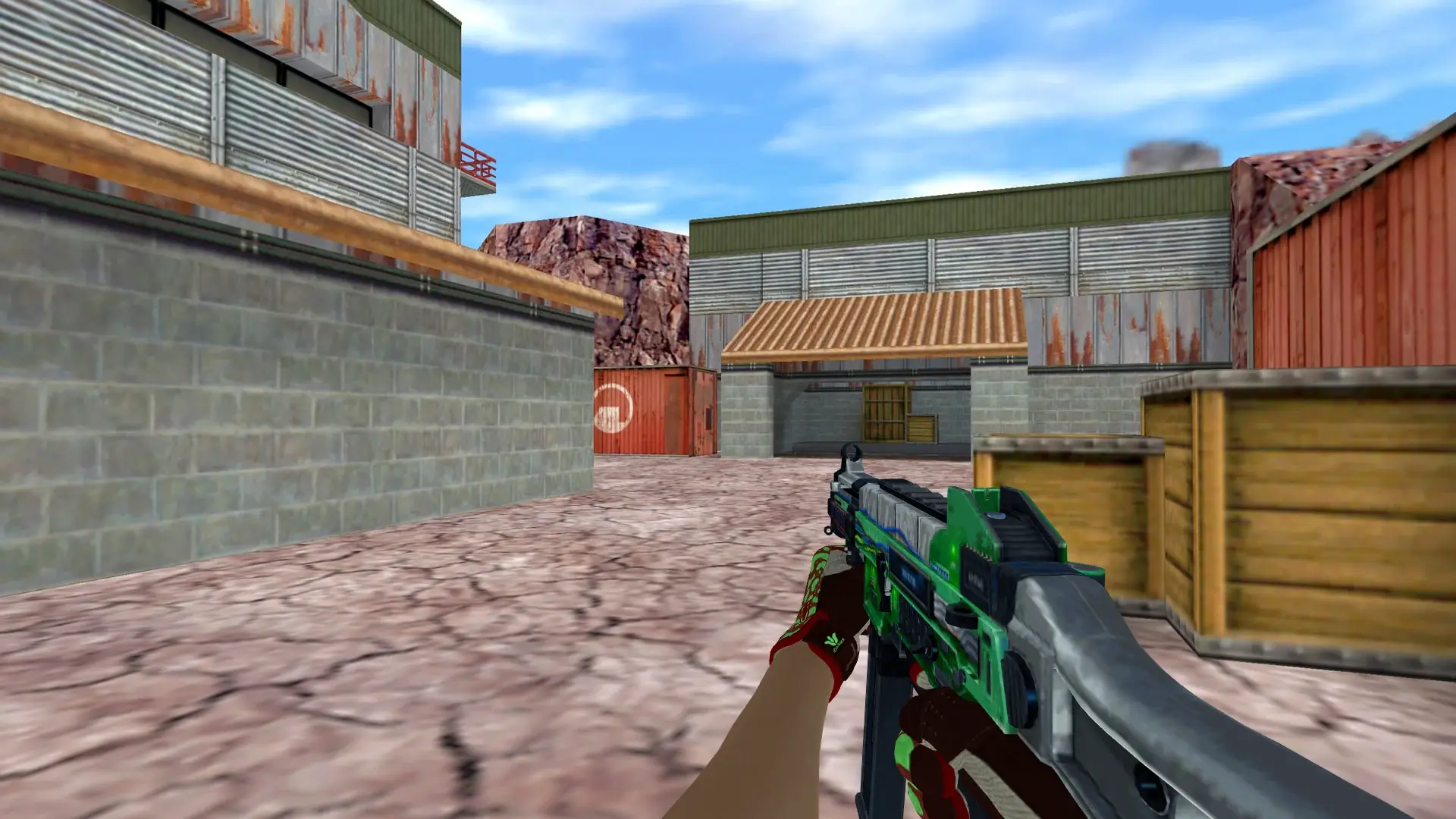 UMP-45 — Sport Gloves Bronze Morph Pack — de_nuke (first person)