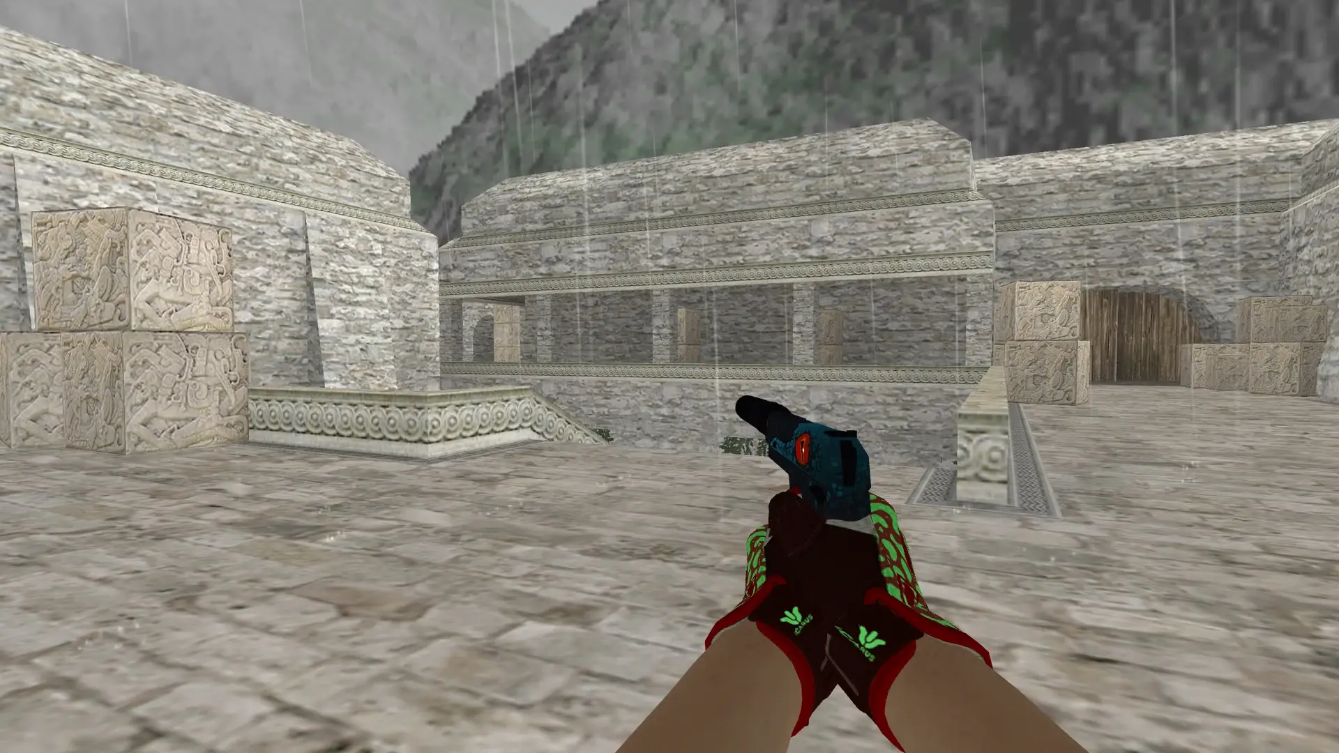 USP — Sport Gloves Bronze Morph Pack — de_aztec (first person)