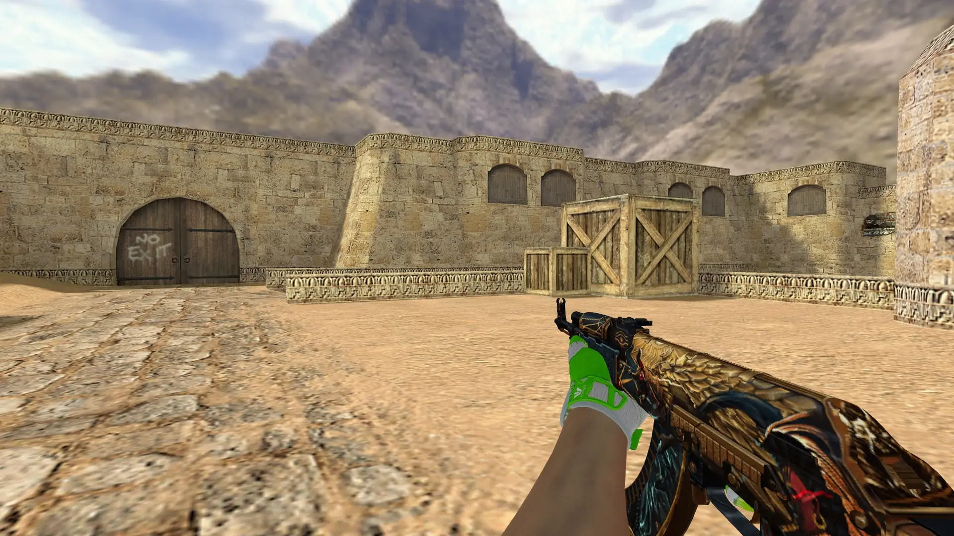 AK-47 — Hedge Maze and Fracture Case Pack — de_dust2 (first person)
