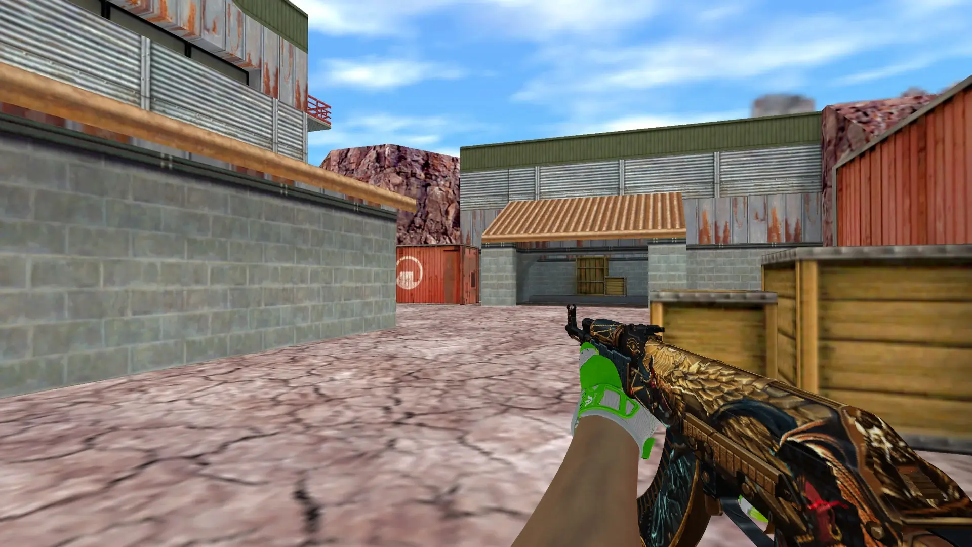 AK-47 — Hedge Maze and Fracture Case Pack — de_nuke (first person)