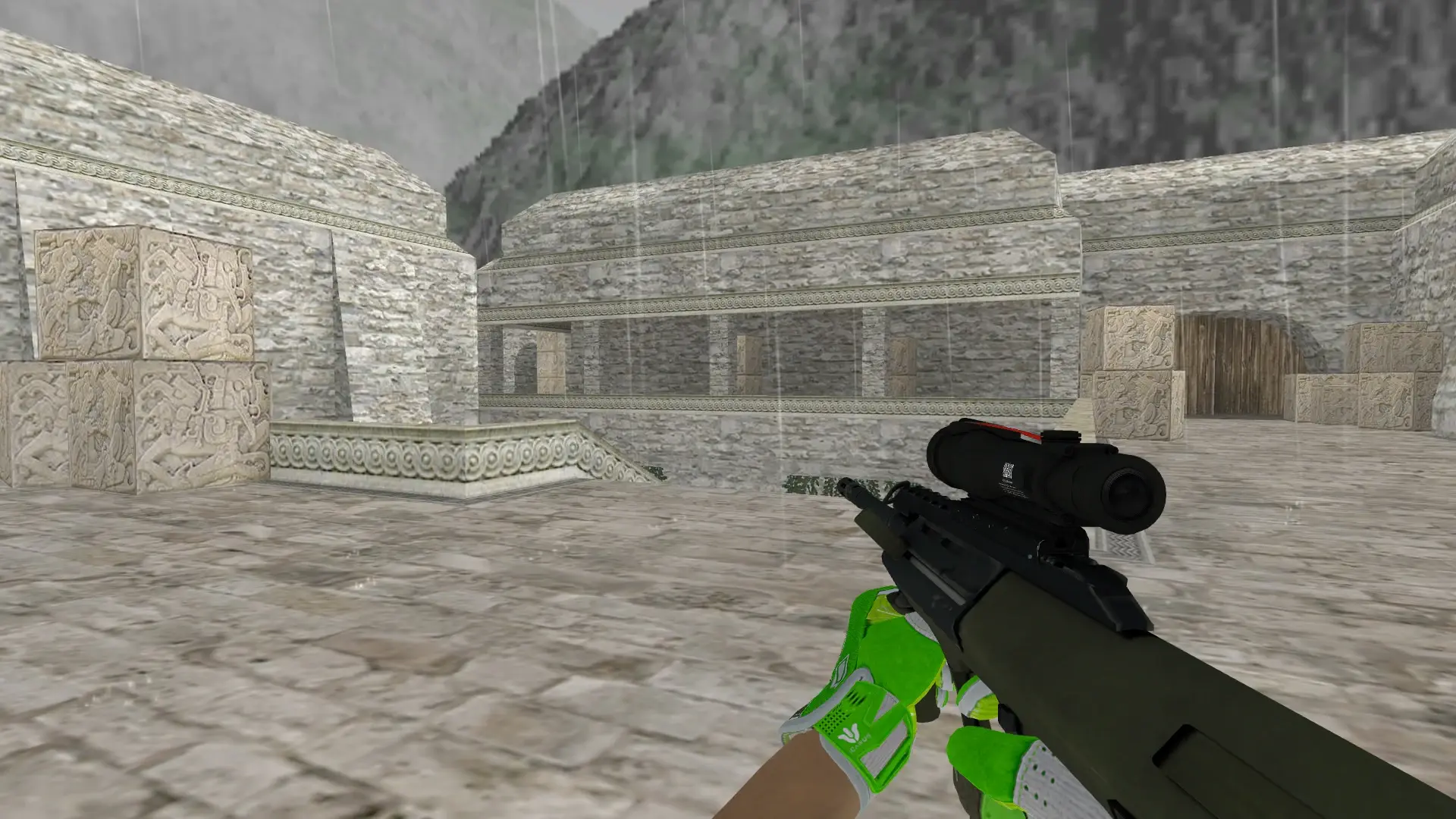 AUG — Hedge Maze and Fracture Case Pack — de_aztec (first person)