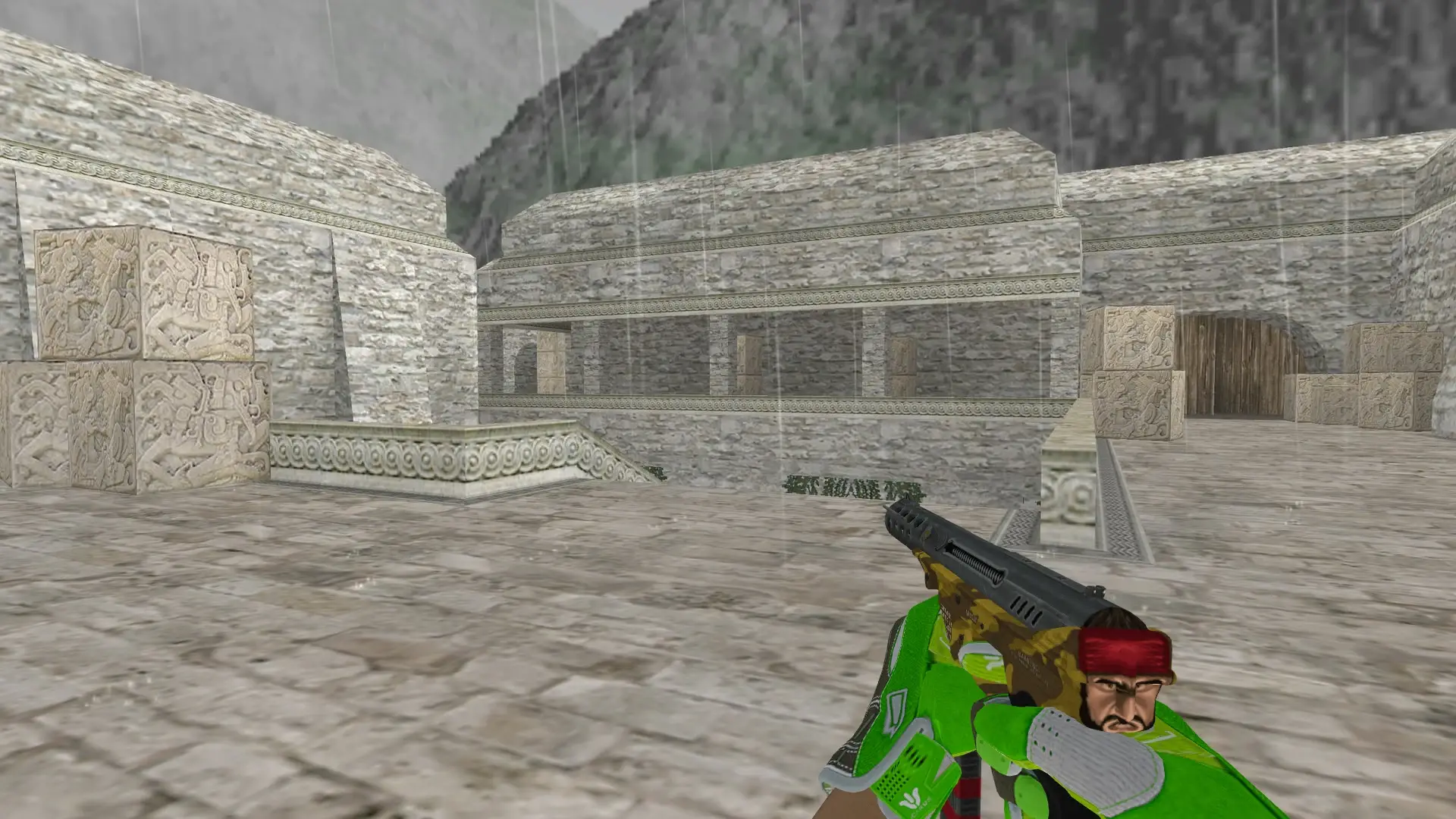 Dual Berettas — Hedge Maze and Fracture Case Pack — de_aztec (first person)