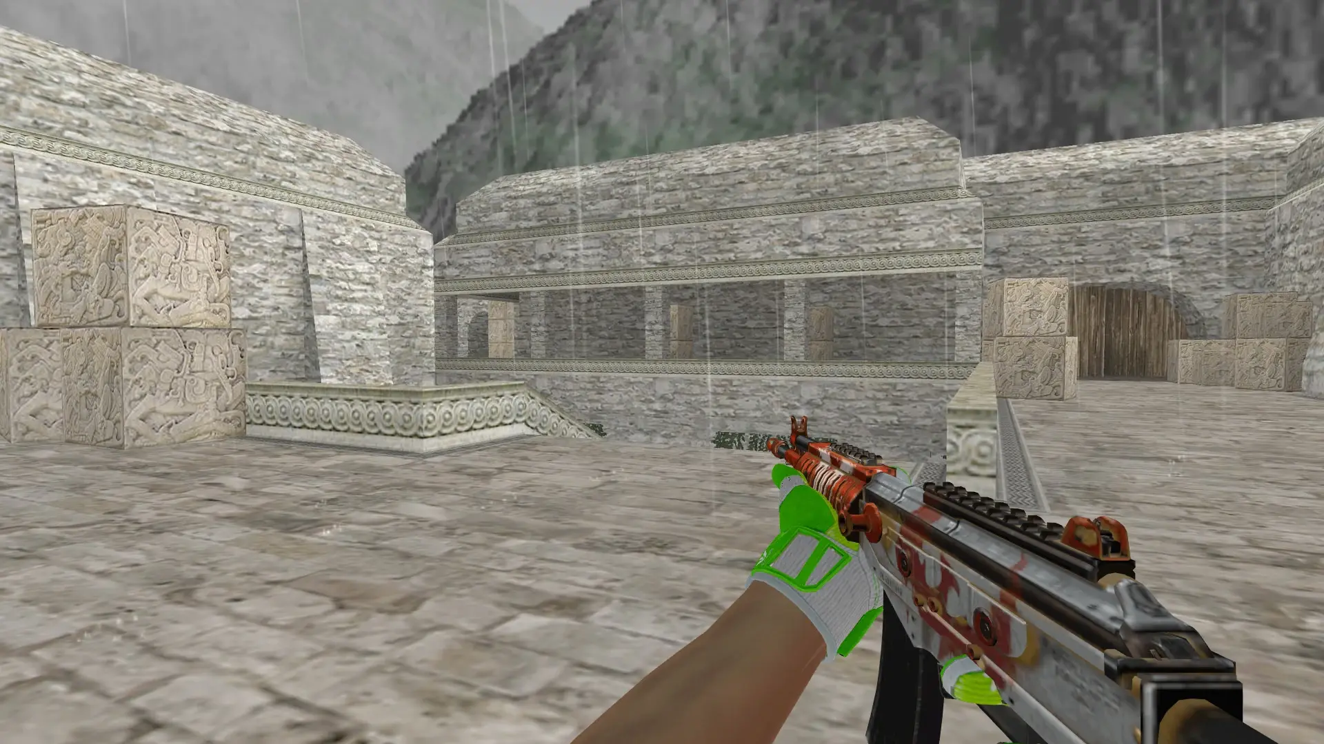 Galil AR — Hedge Maze and Fracture Case Pack — de_aztec (first person)