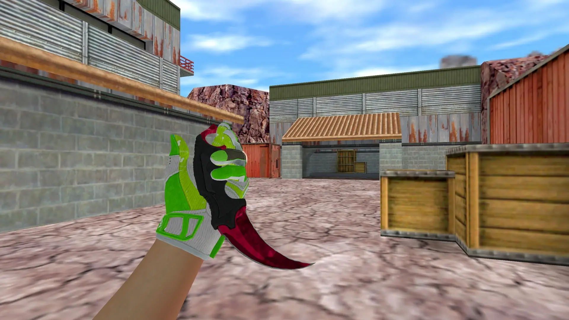 Knife — Hedge Maze and Fracture Case Pack — de_nuke (first person)
