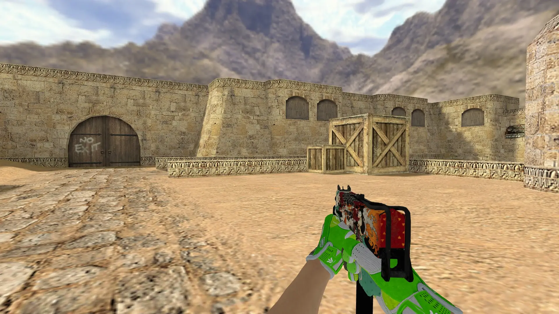 MAC-10 — Hedge Maze and Fracture Case Pack — de_dust2 (first person)