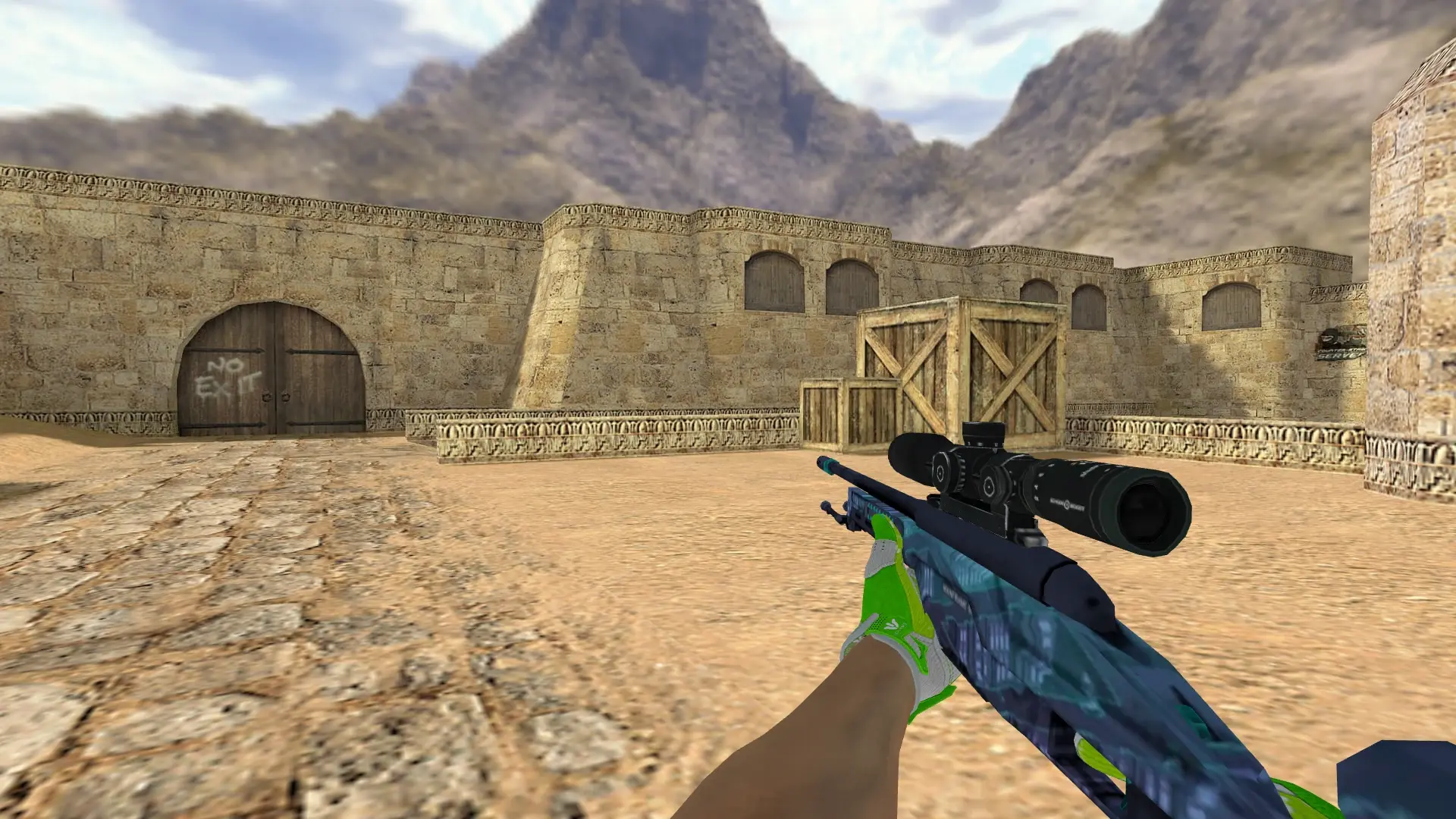 Scout — Hedge Maze and Fracture Case Pack — de_dust2 (first person)