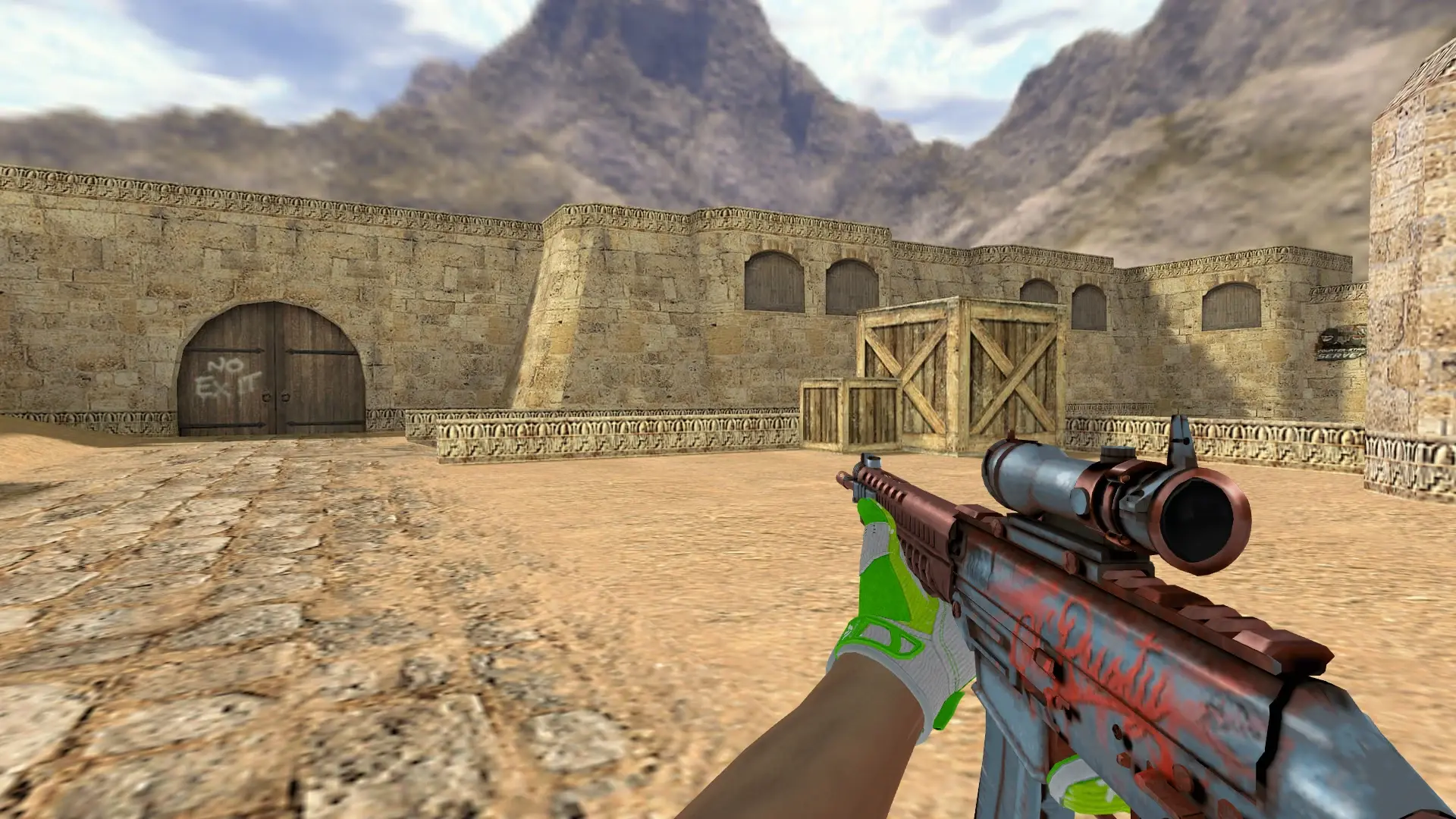 SG552 — Hedge Maze and Fracture Case Pack — de_dust2 (first person)