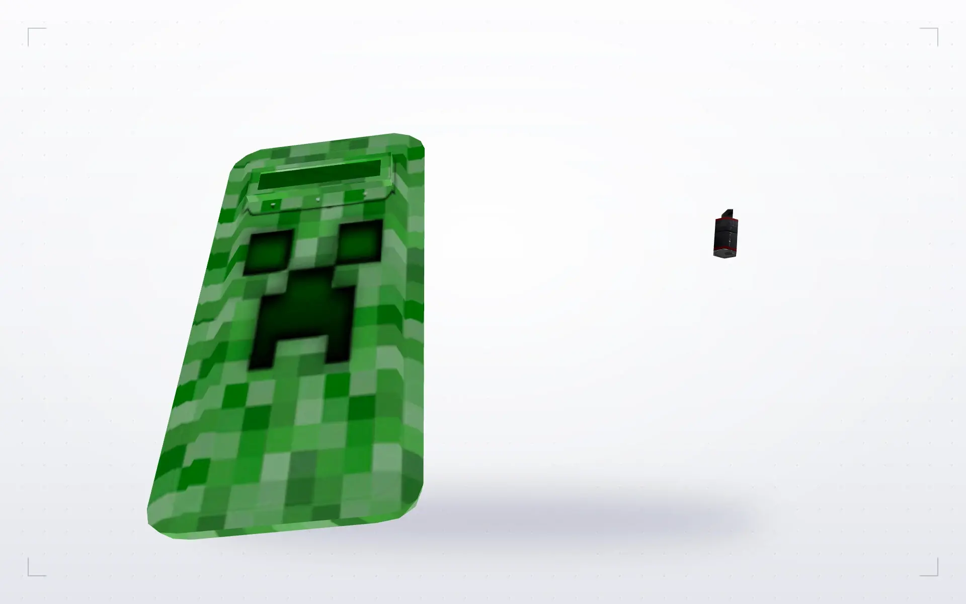 Minecraft Creeper Shield — top view