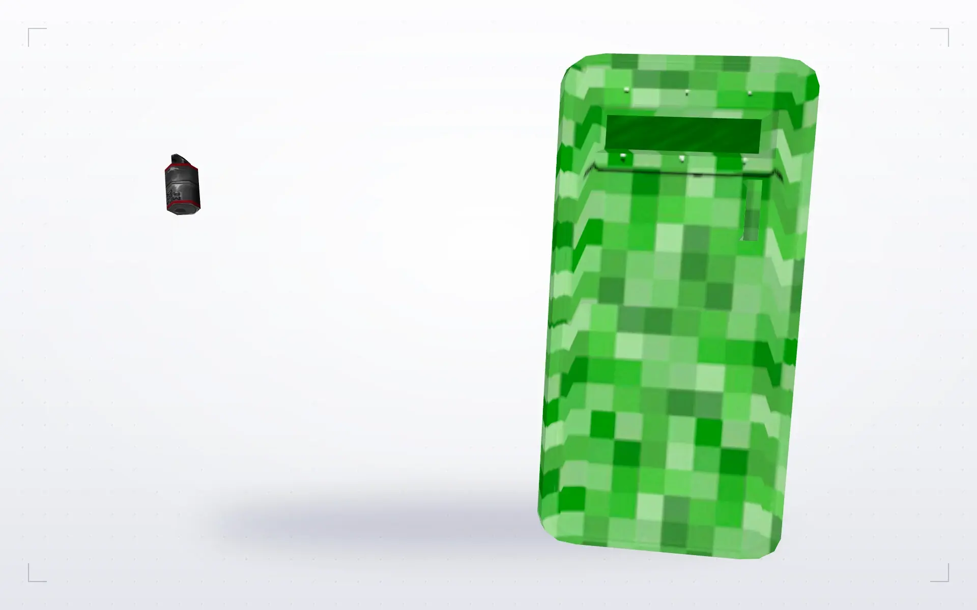 Minecraft Creeper Shield — underside