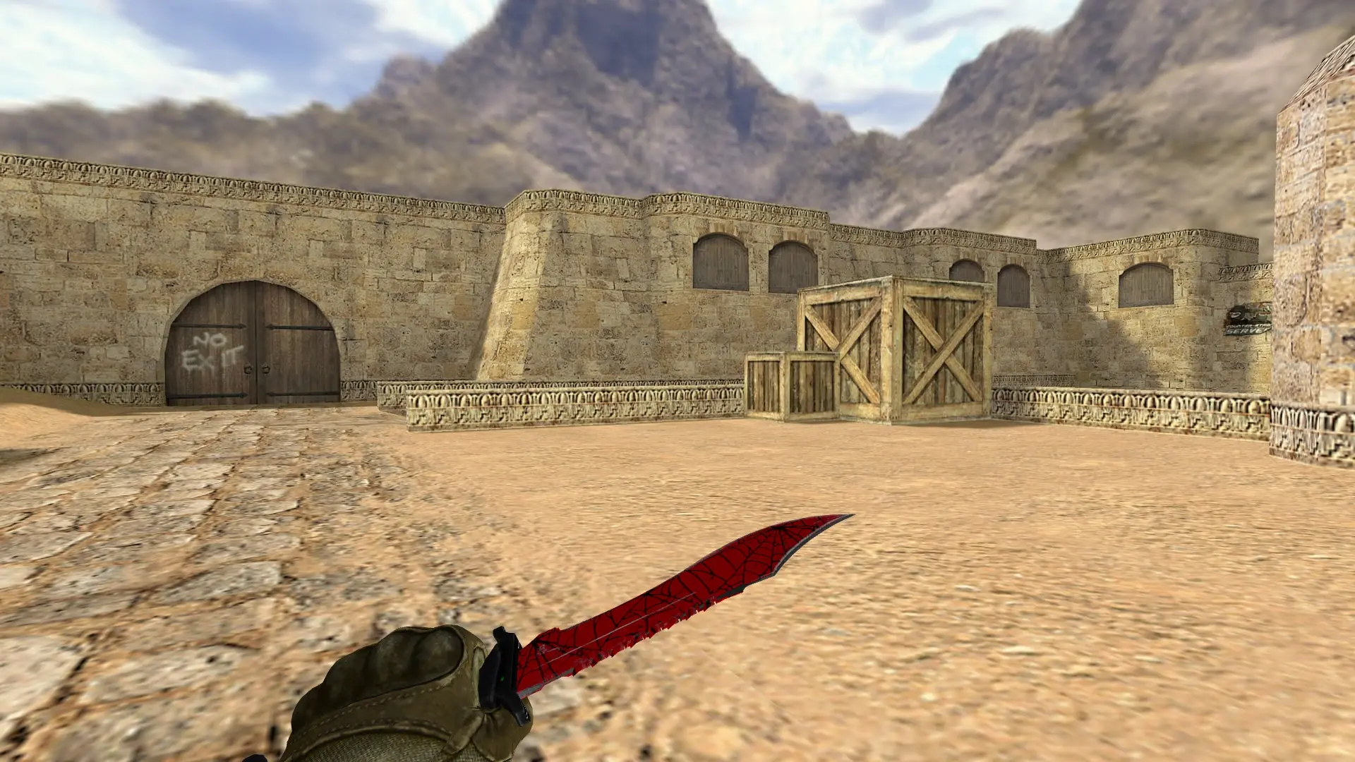 Bowie Knife | Crimson Web — de_dust2 (first person)