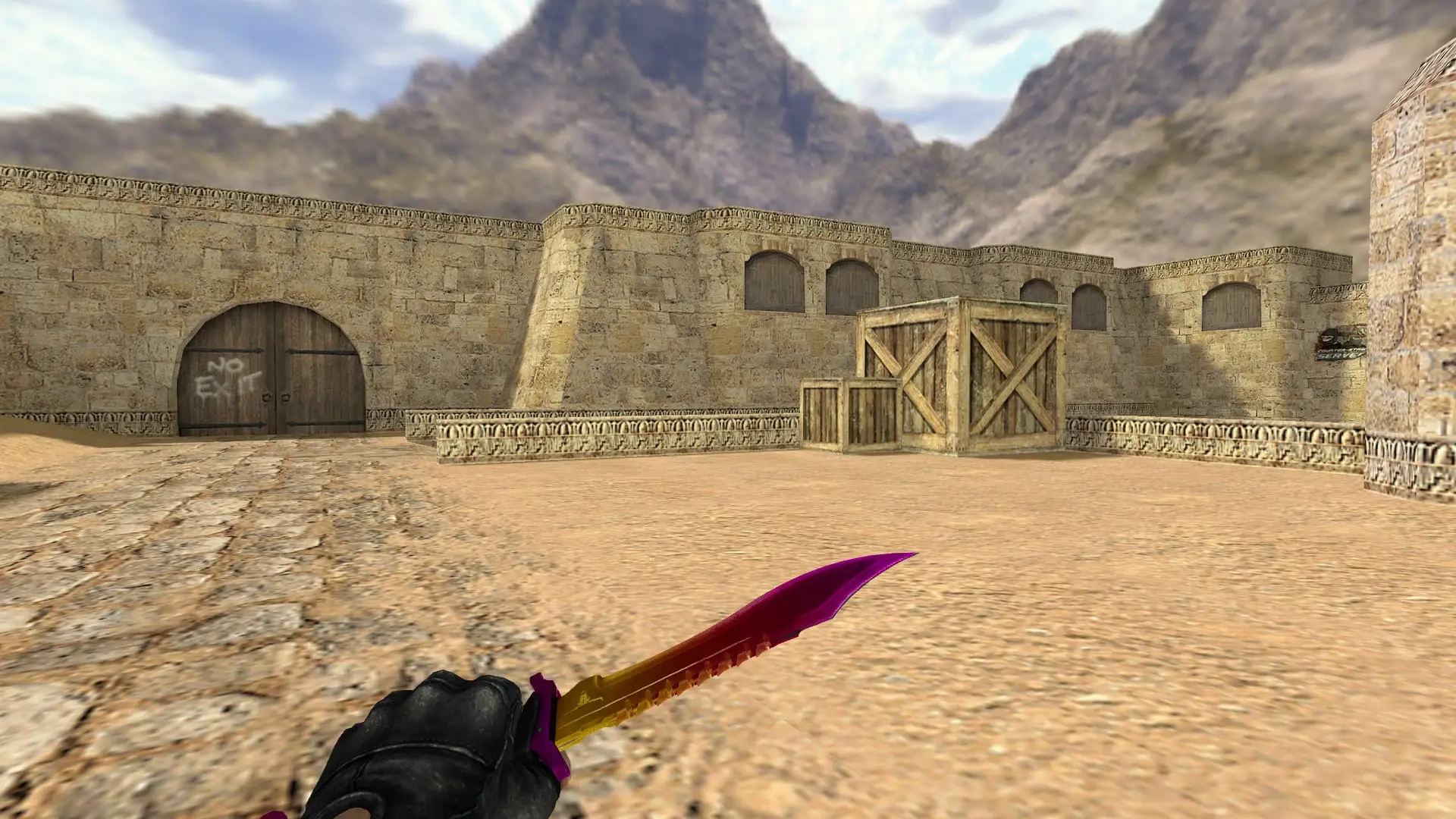 Bowie Knife | Fade — de_dust2 (first person)