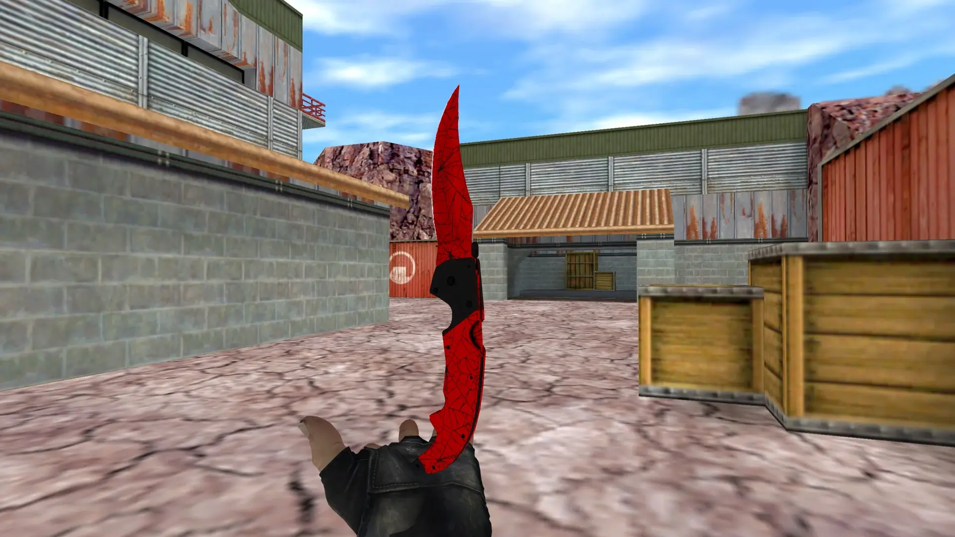 Falchion Knife | Crimson Web — de_nuke (first person)