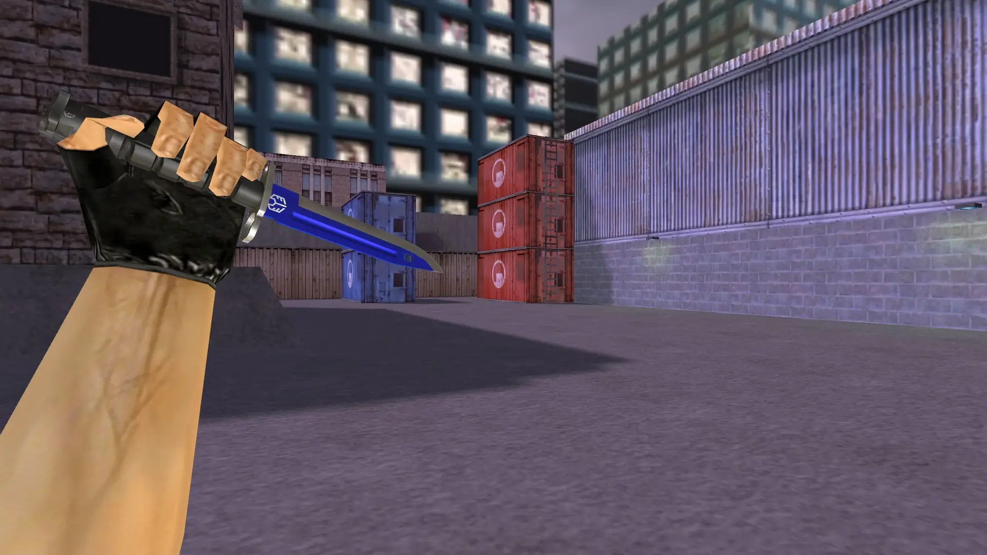 Bayonet | Automatic Blue — cs_assault (first person)