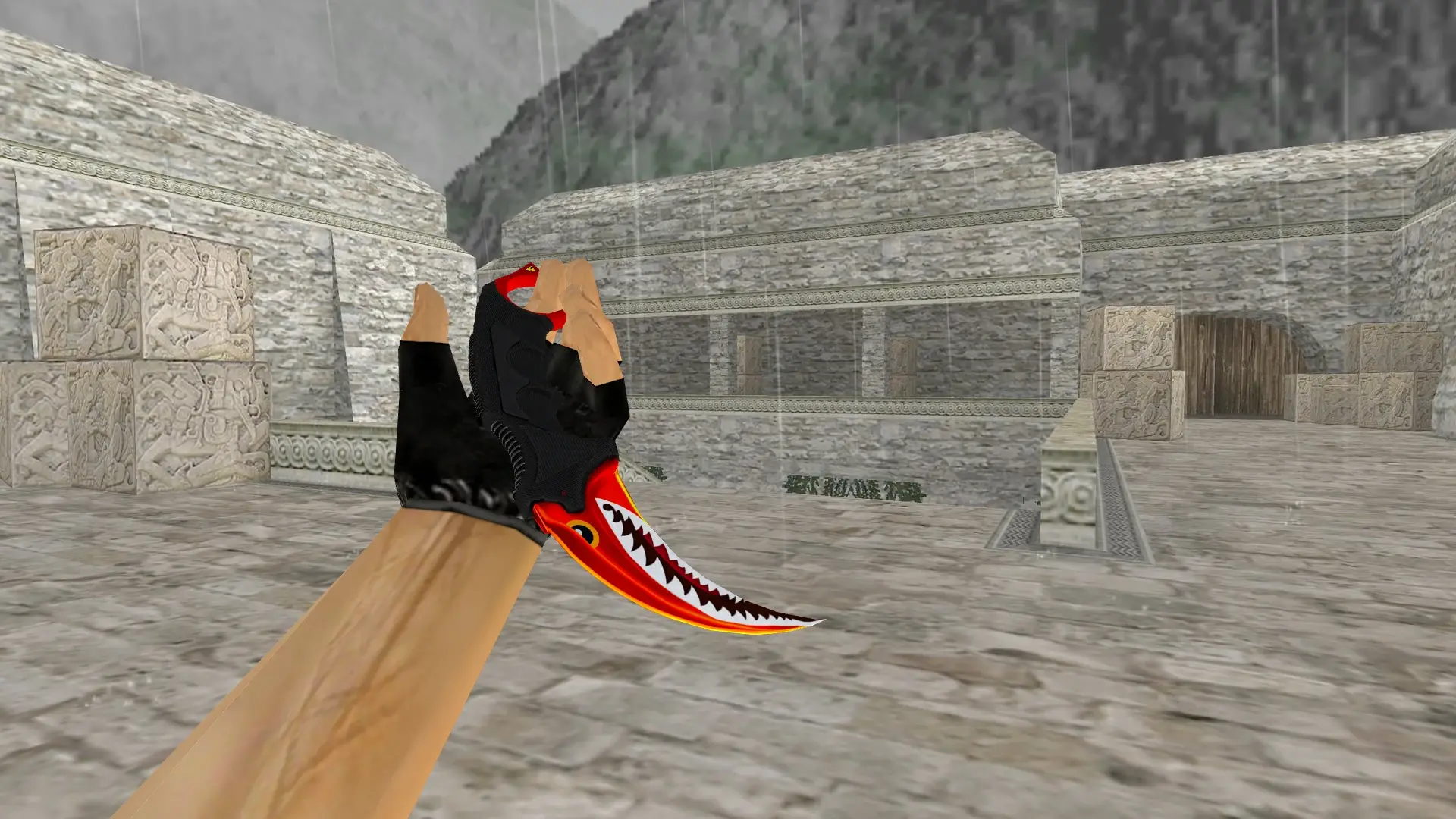 Karambit | Aber Shark — de_aztec (first person)