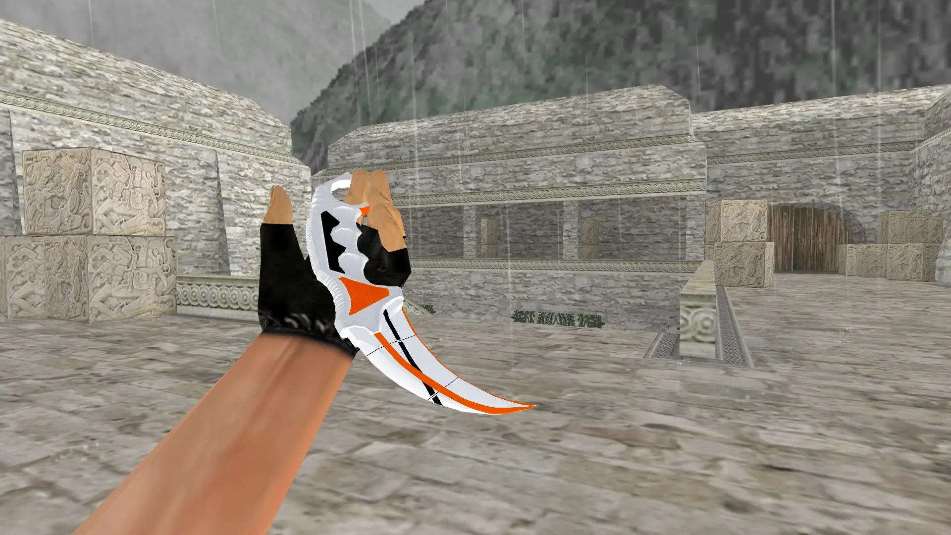 Karambit | Asiimov — de_aztec (first person)