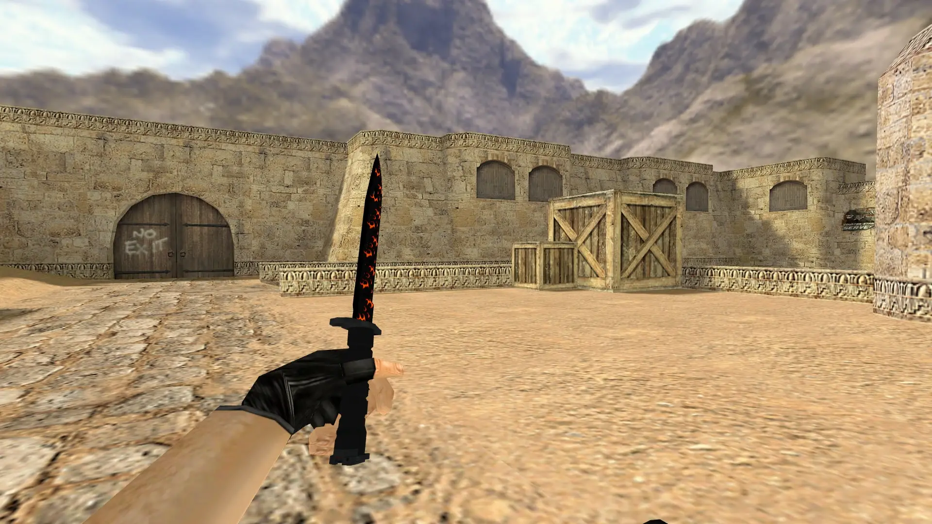 Bayonet | Blaze — de_dust2 (first person)