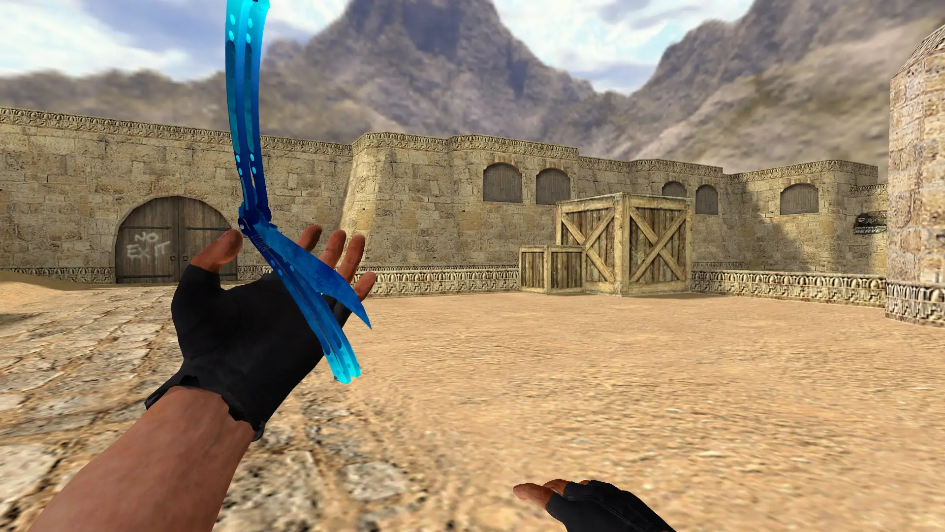 Butterfly Knife | Blue Sea — de_dust2 (first person)