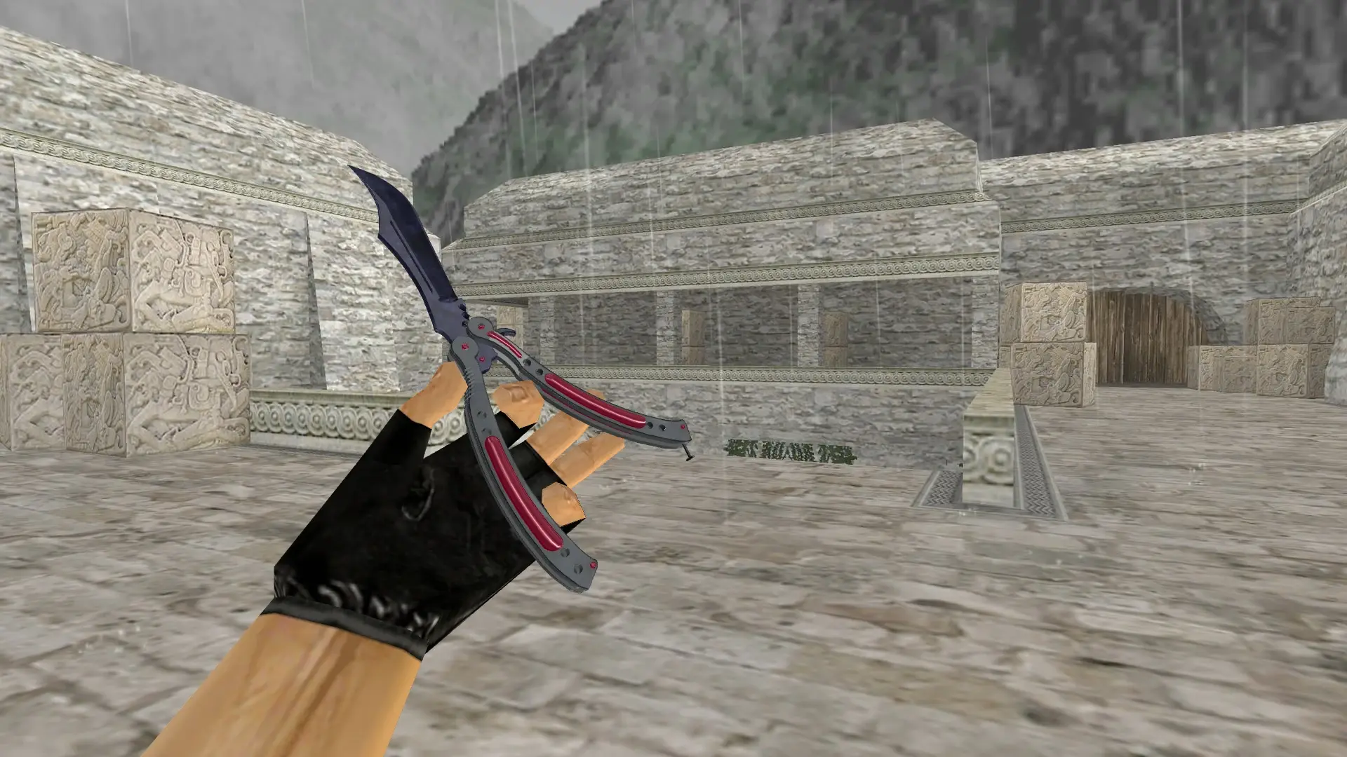 Butterfly Knife | Doppler — de_aztec (first person)