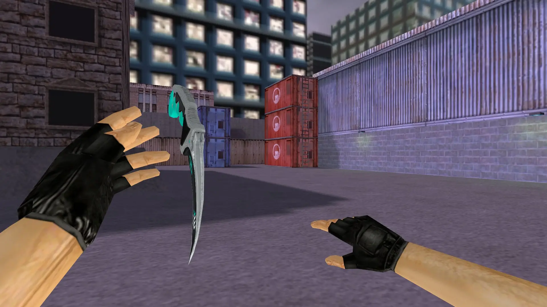 Karambit | Asiimov reworked blue — cs_assault (first person)