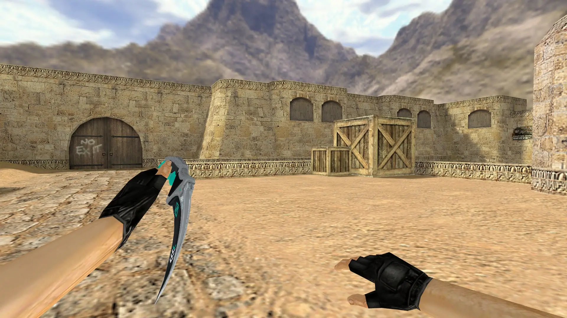 Karambit | Asiimov reworked blue — de_dust2 (first person)