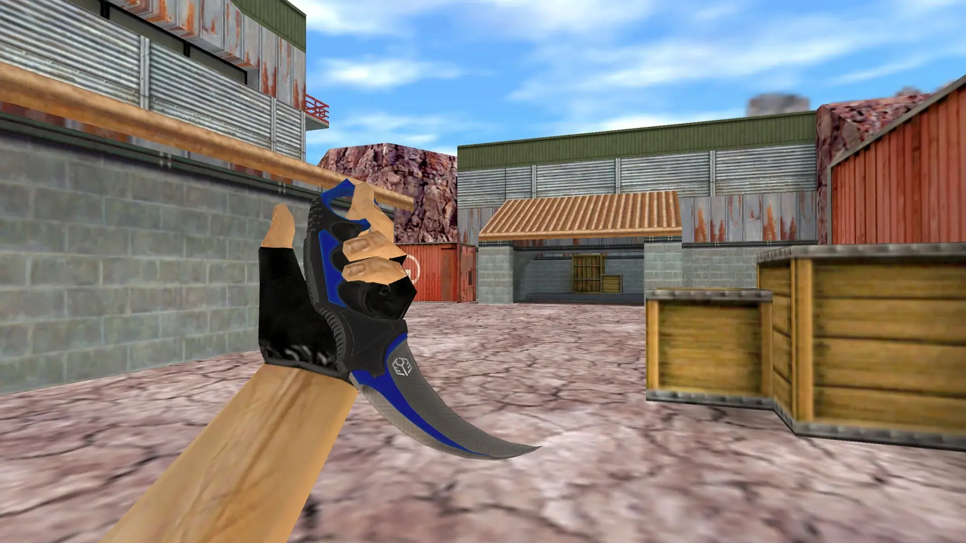 Karambit | Automatic Blue — de_nuke (first person)