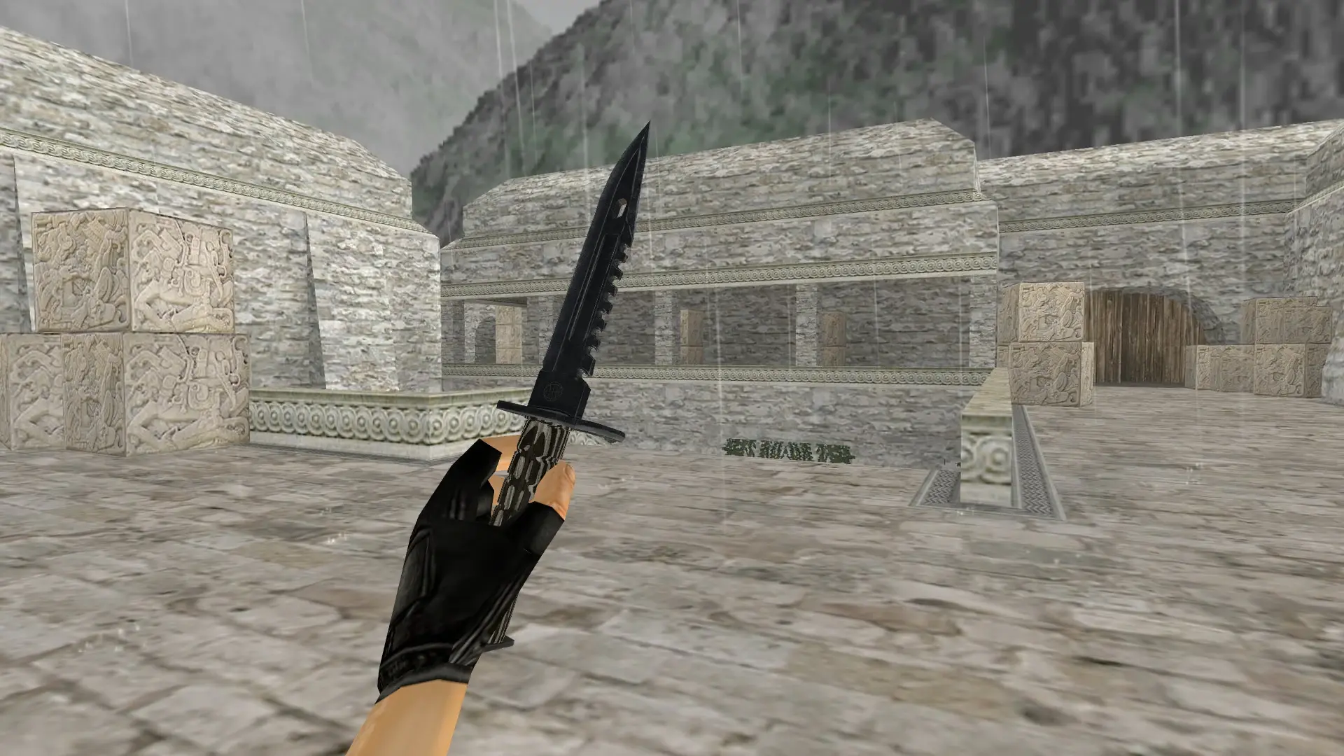 M9 Bayonet | Black Laminate v2 — de_aztec (first person)