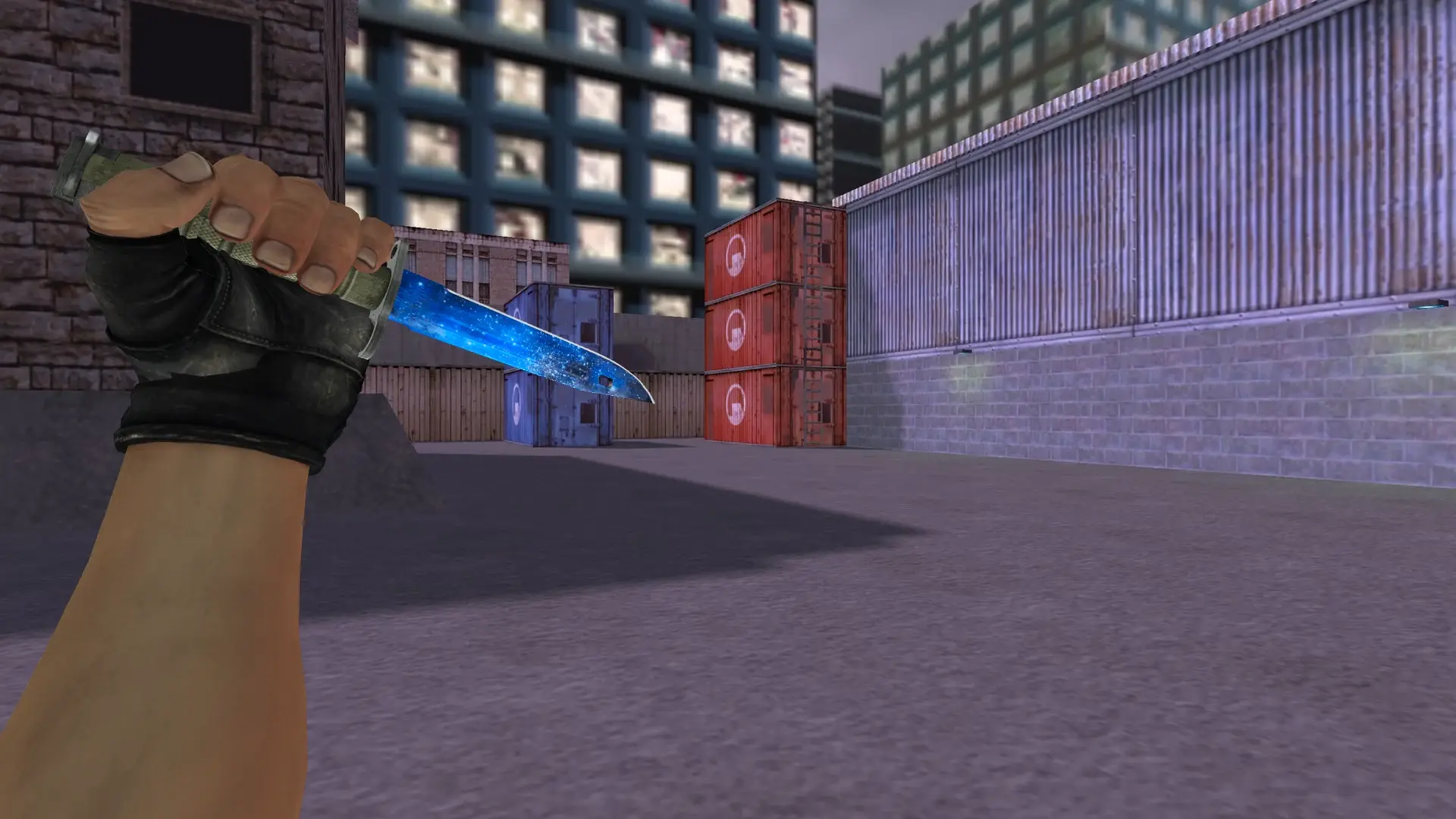 Bayonet | Blue Galaxy — cs_assault (first person)
