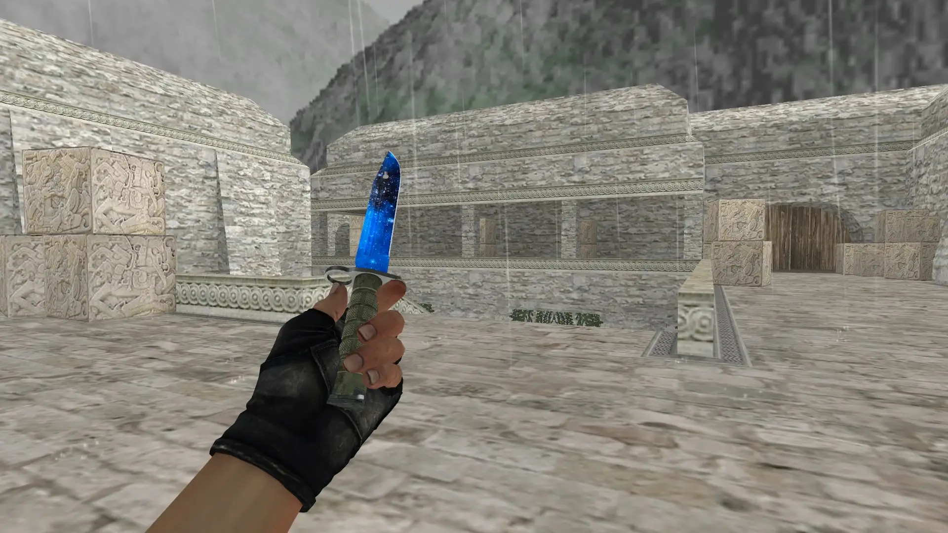 Bayonet | Blue Galaxy — de_aztec (first person)