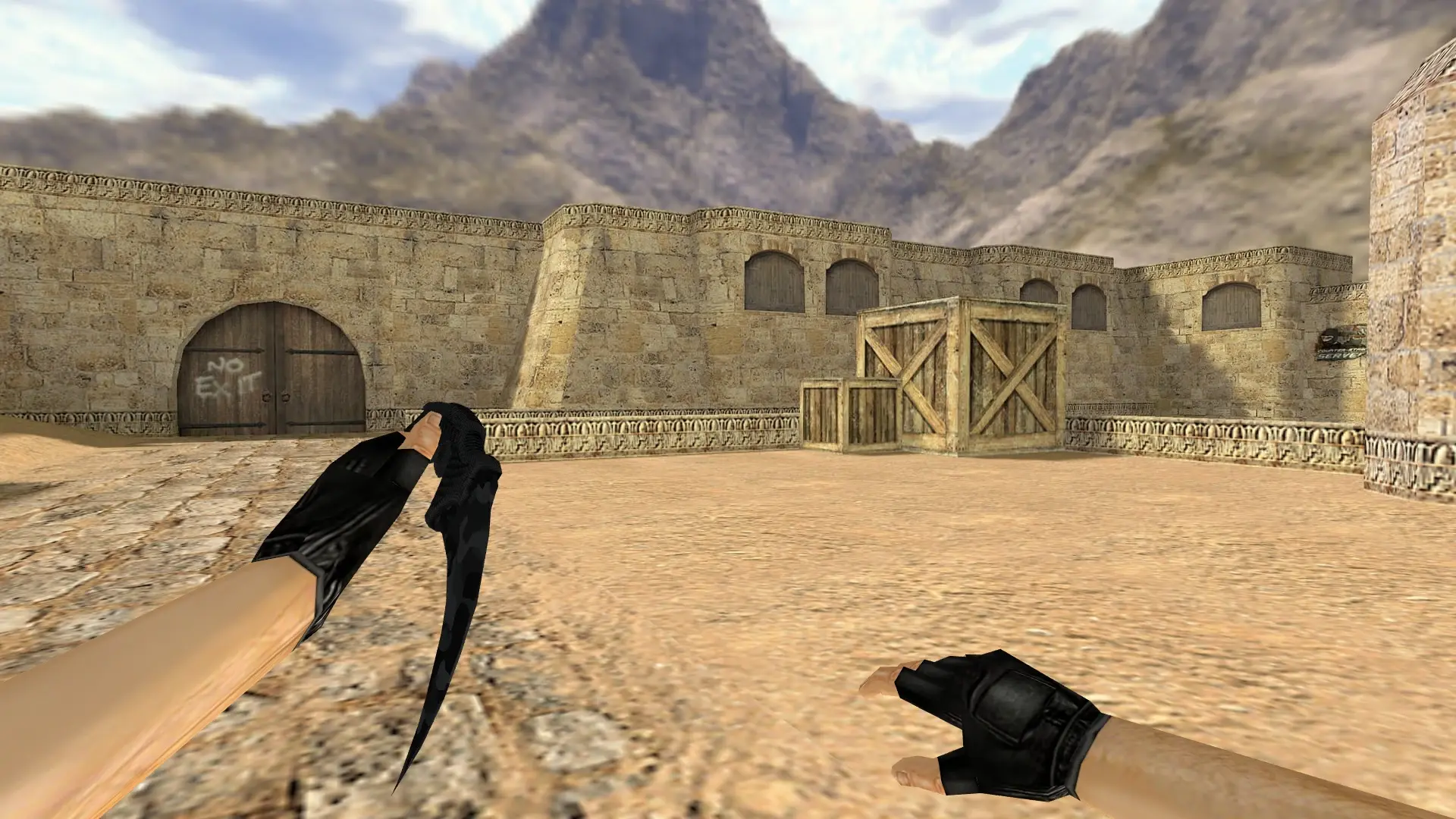 Karambit | Black Camo — de_dust2 (first person)