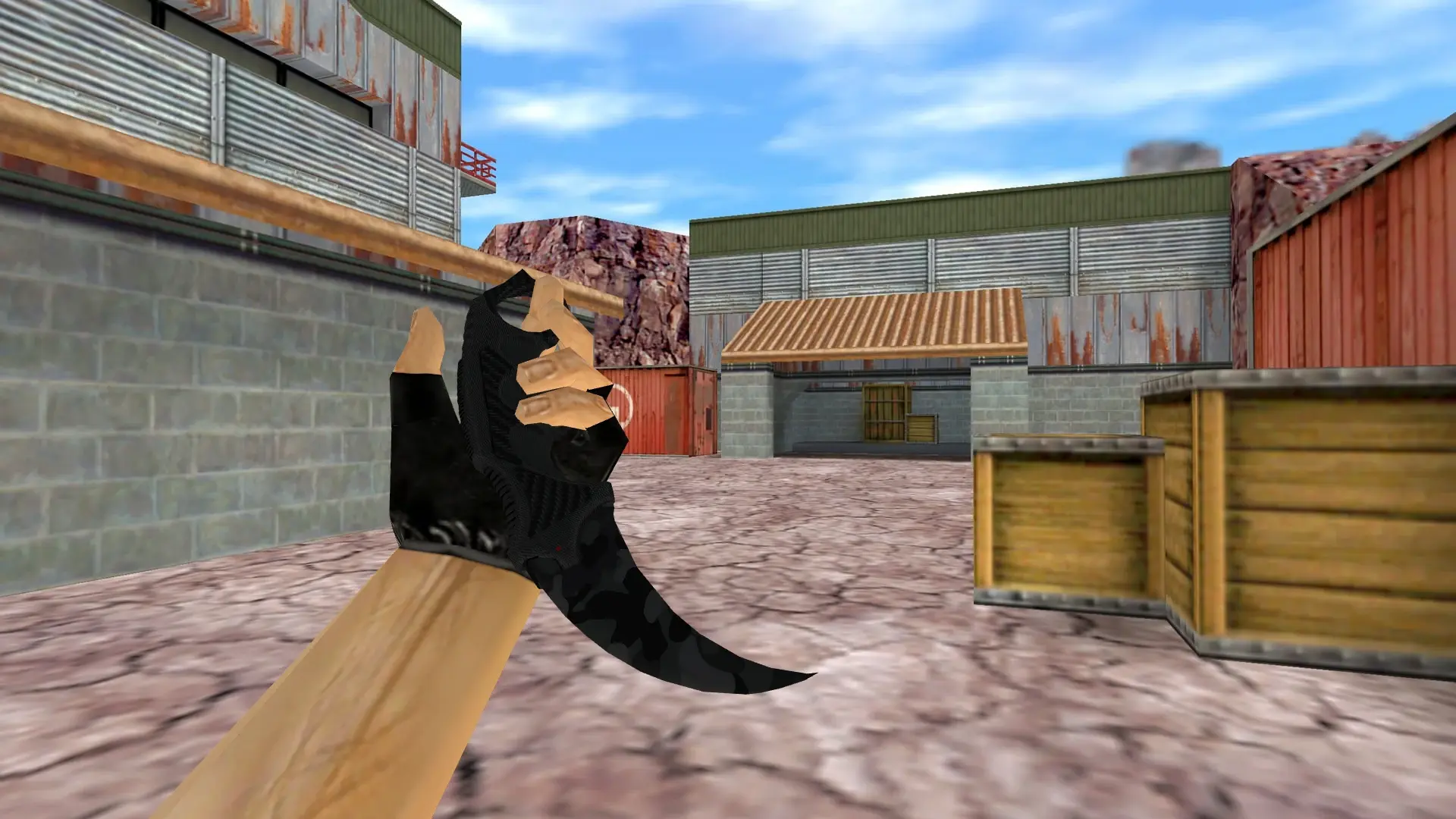 Karambit | Black Camo — de_nuke (first person)