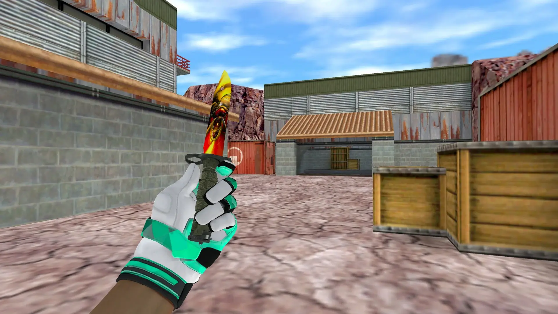 Bayonet | Dark Gold — de_nuke (first person)