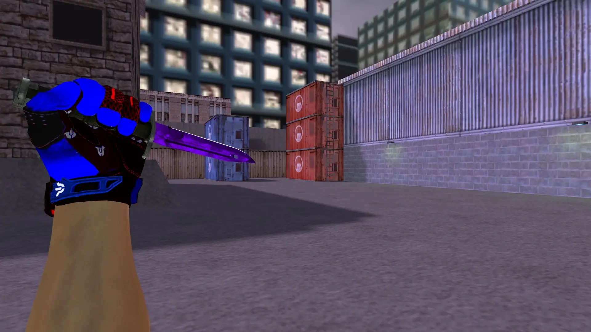 Bayonet | Doppler Sapphire — cs_assault (first person)