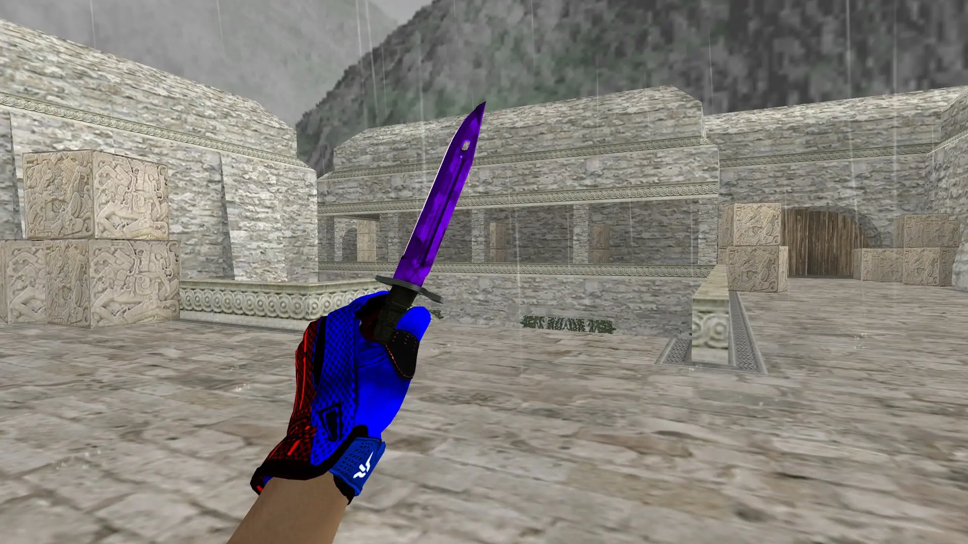 Bayonet | Doppler Sapphire — de_aztec (first person)